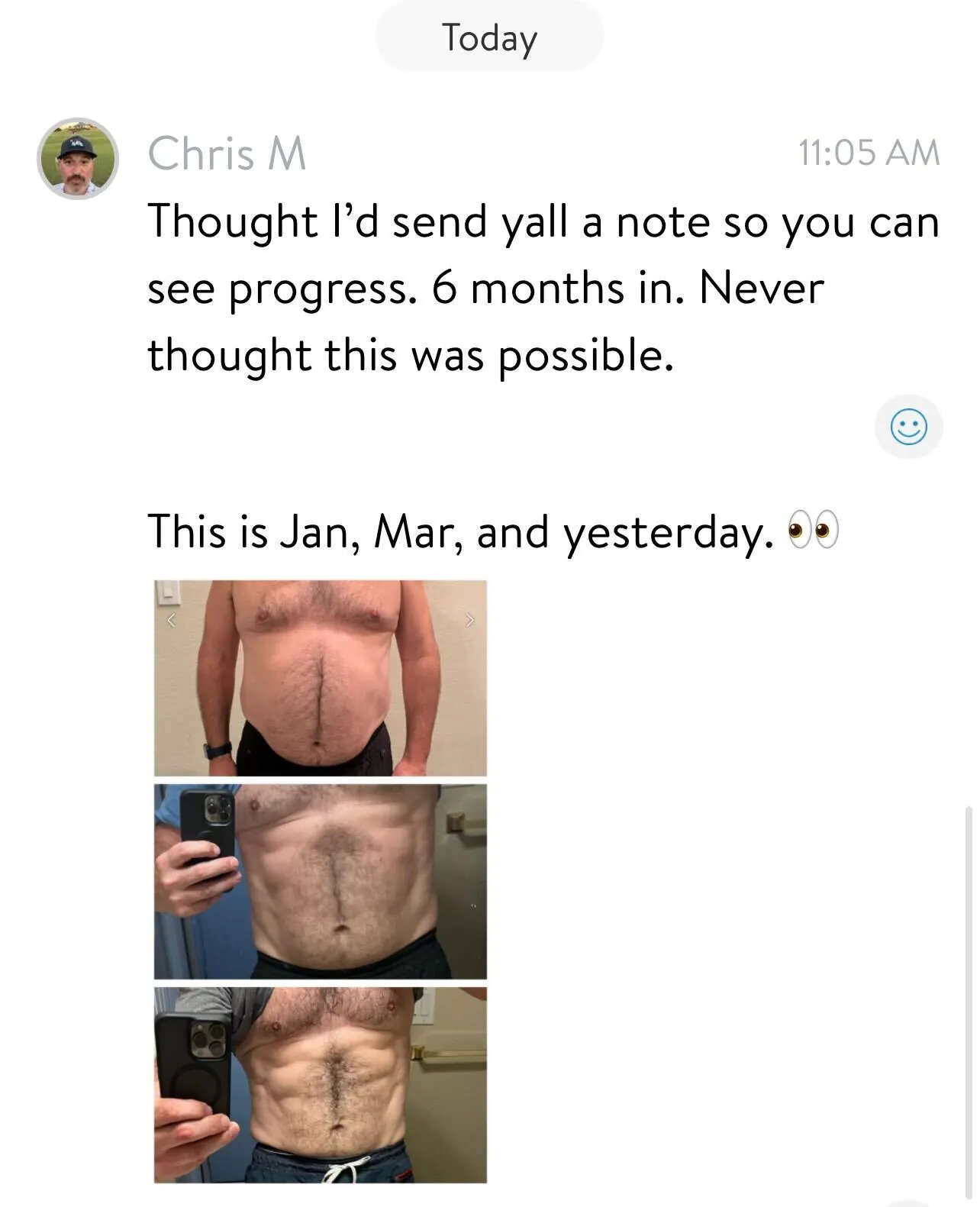 Chris Mikoy — 6 month photos