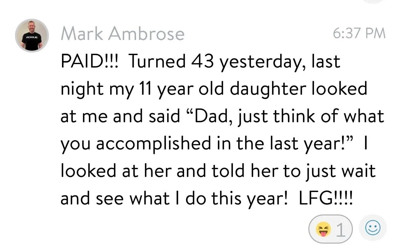 Mark's testimonial