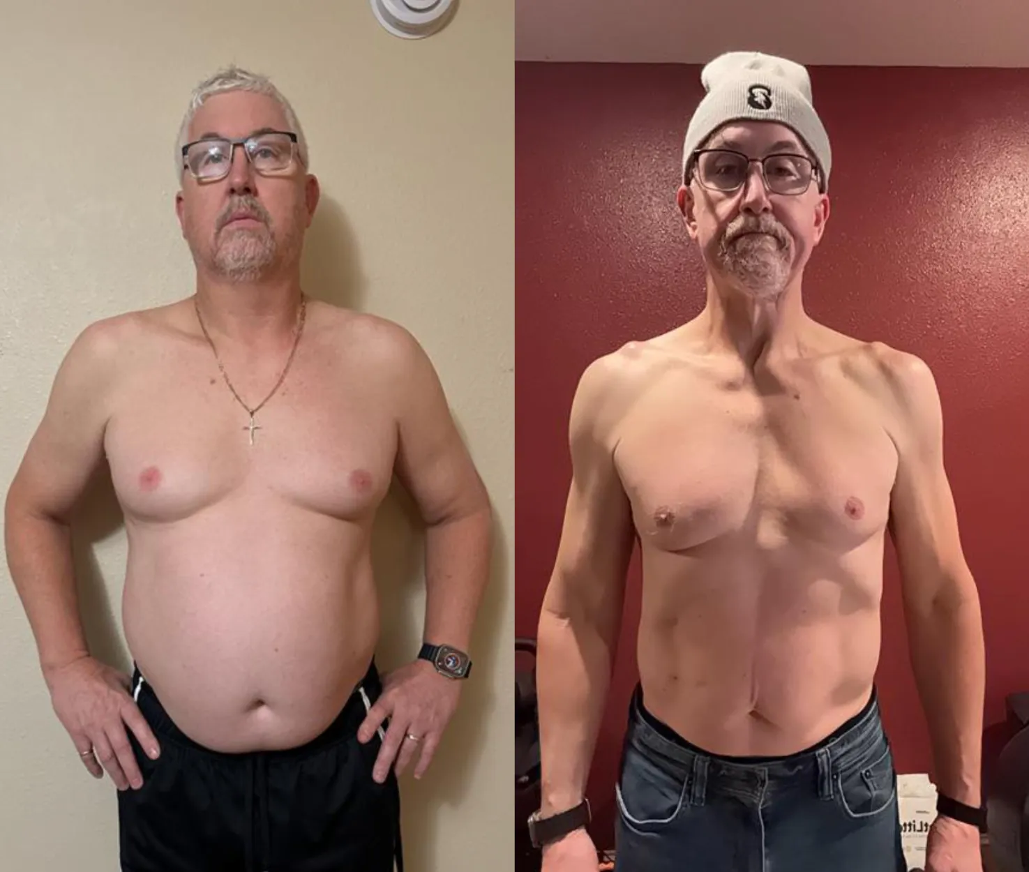 David before and after