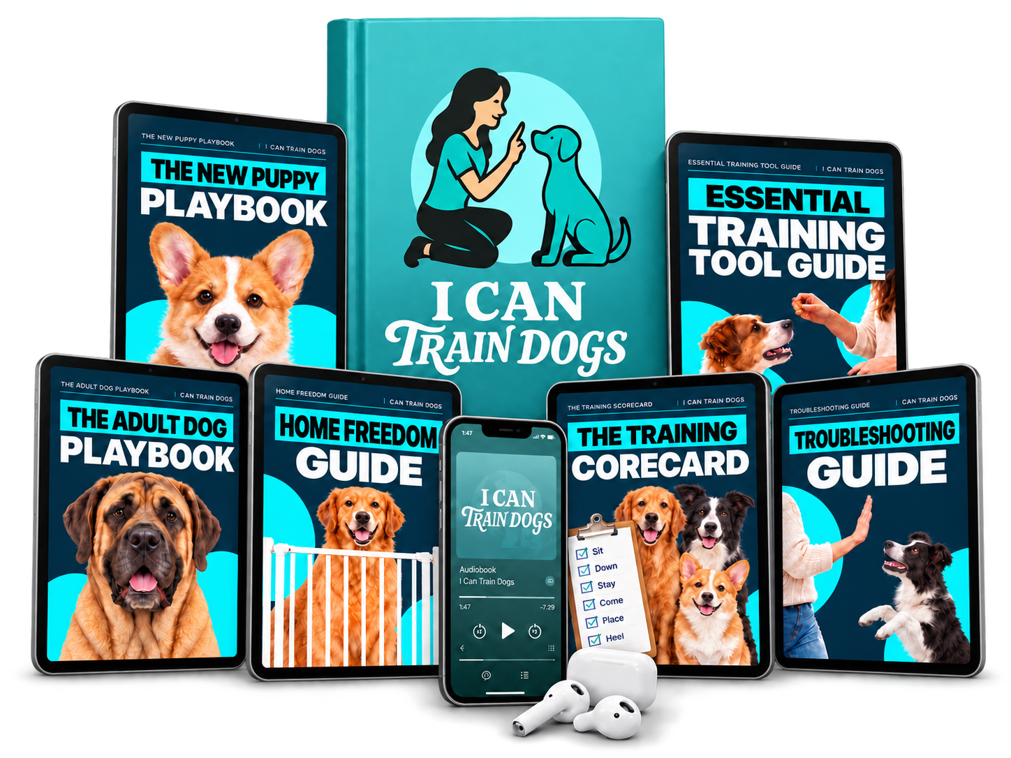 The I Can Train Dogs book and 6 bonus guides