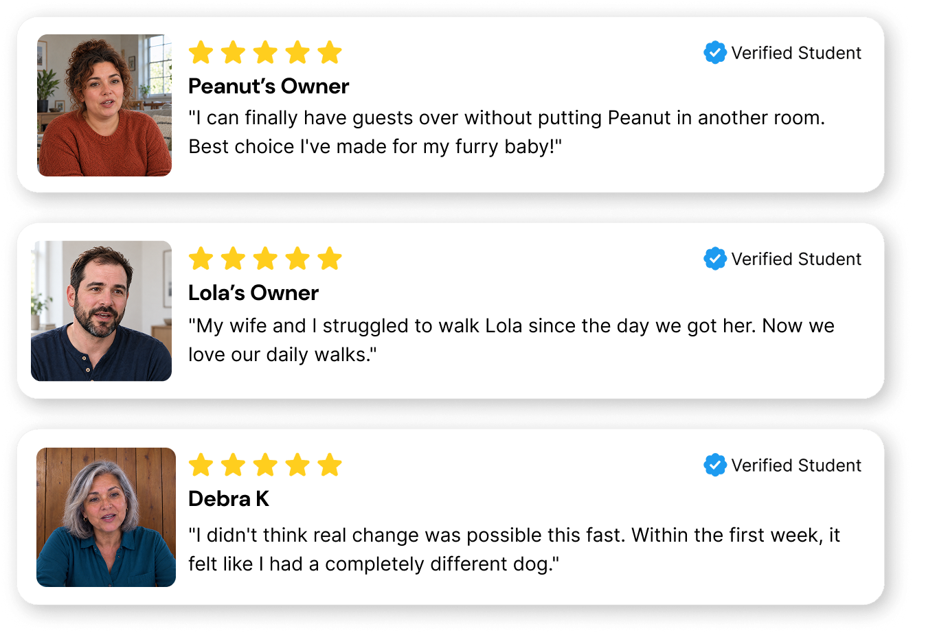 Customer testimonials