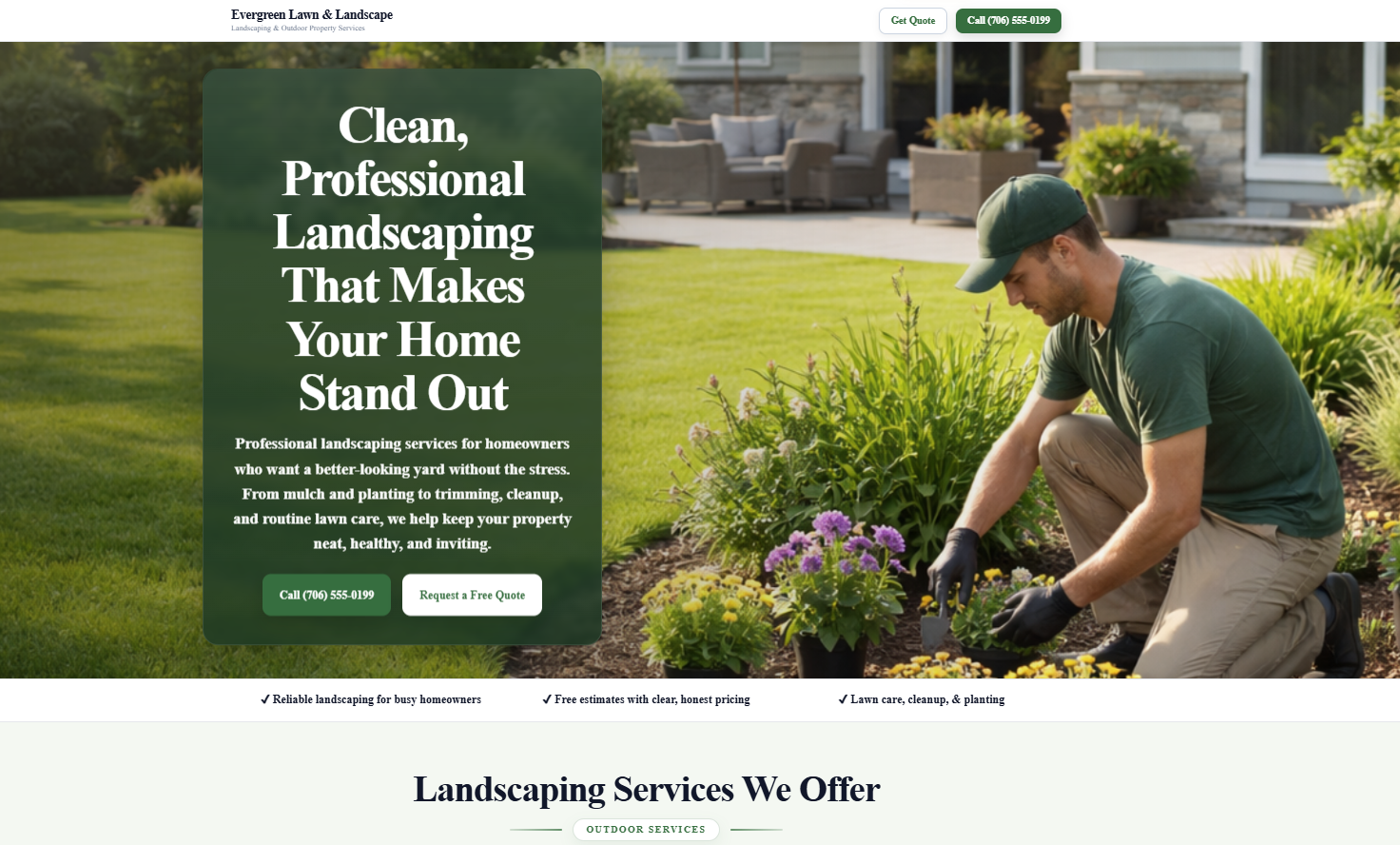 Landscaping website demo