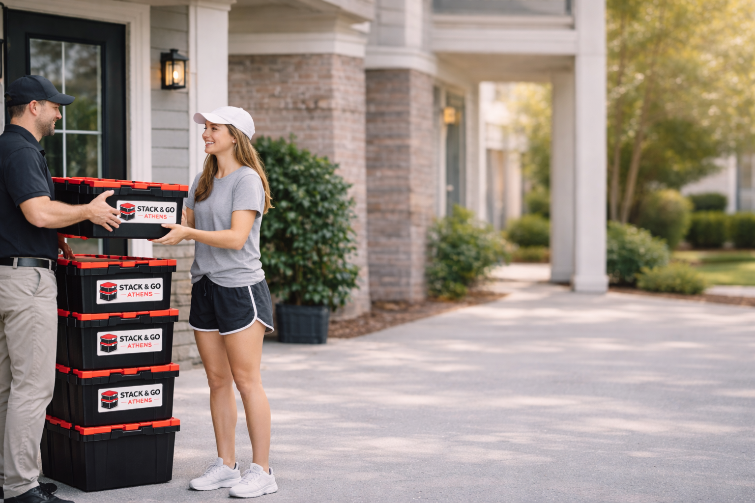 Stack & Go Athens reusable moving totes delivery