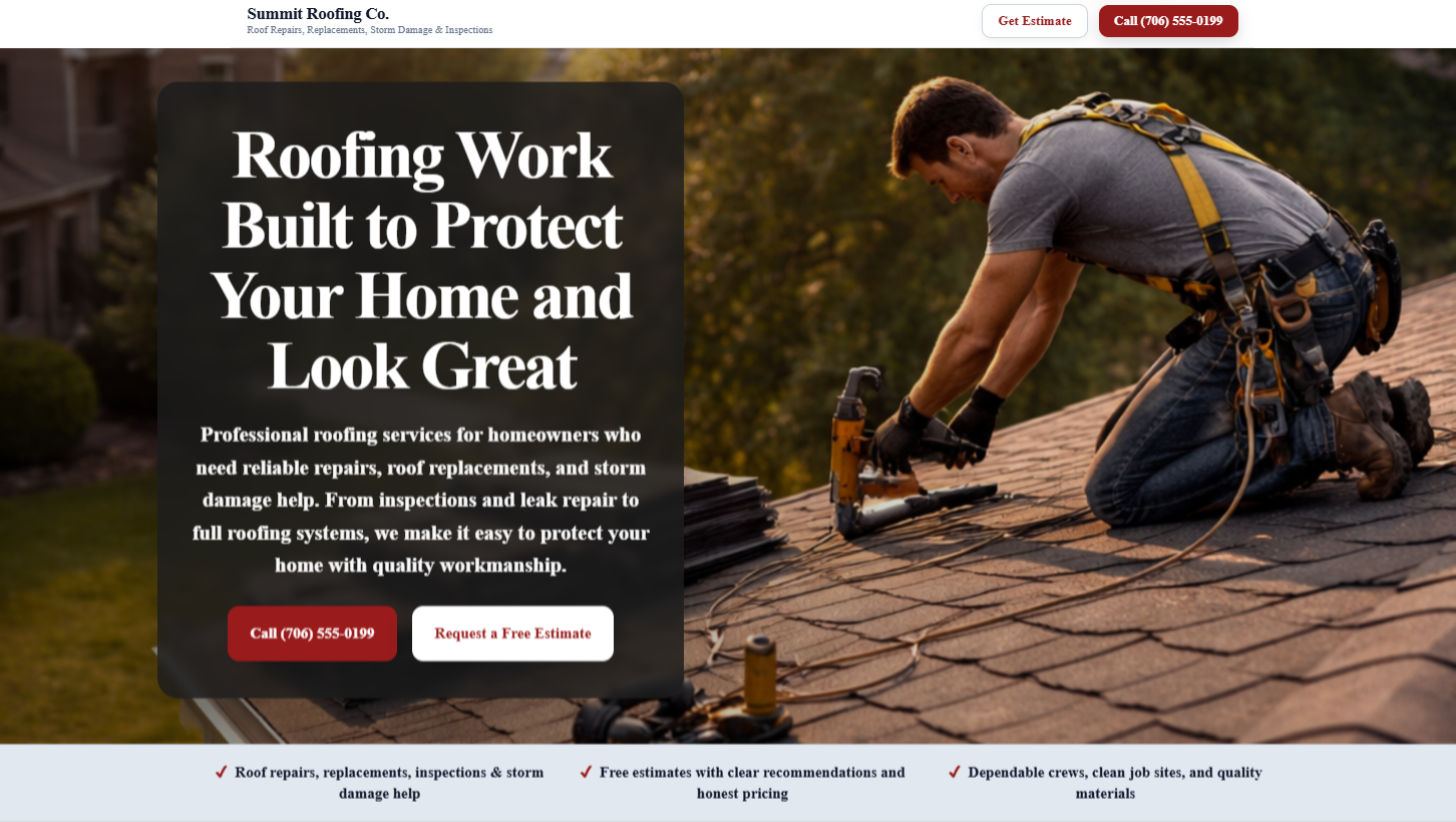 Roofing Website Demo