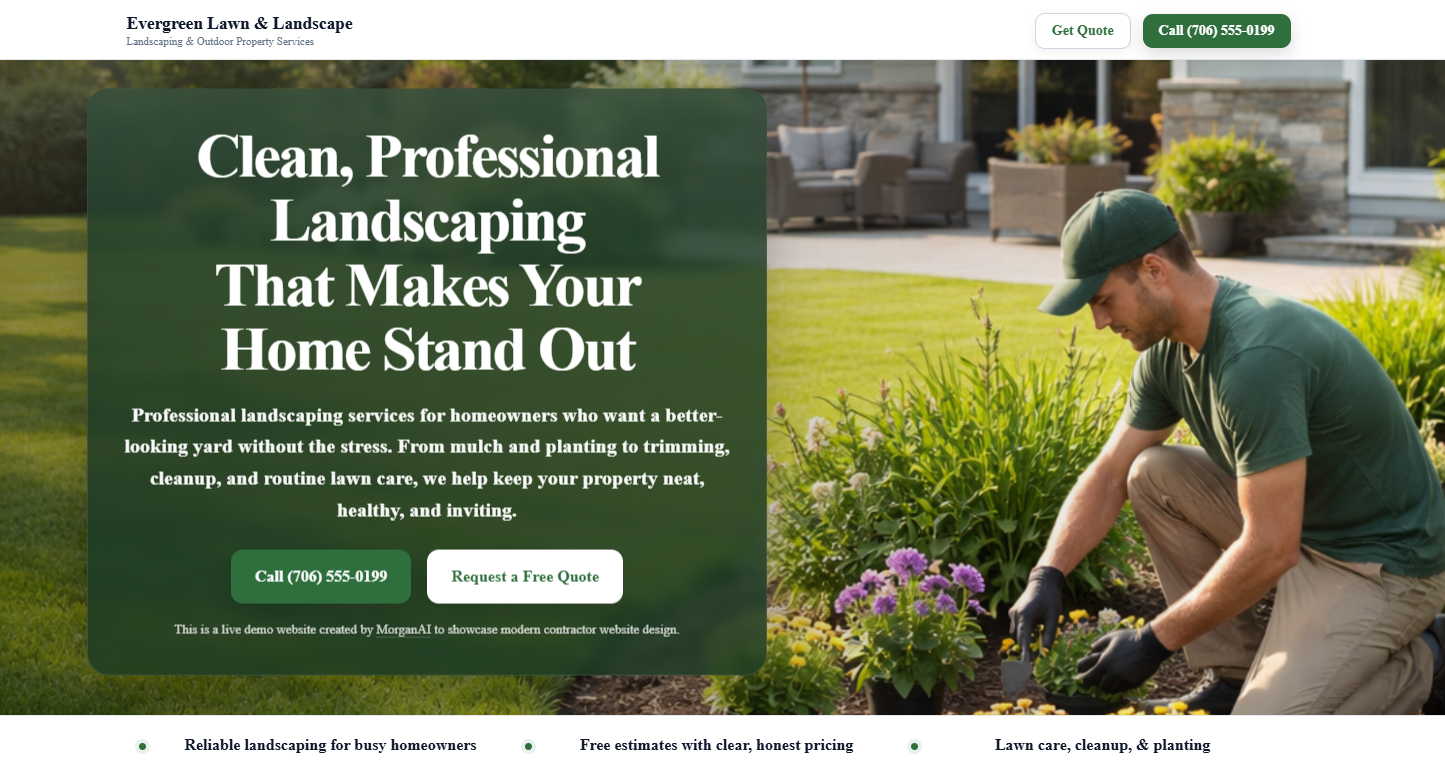 Landscaping website demo