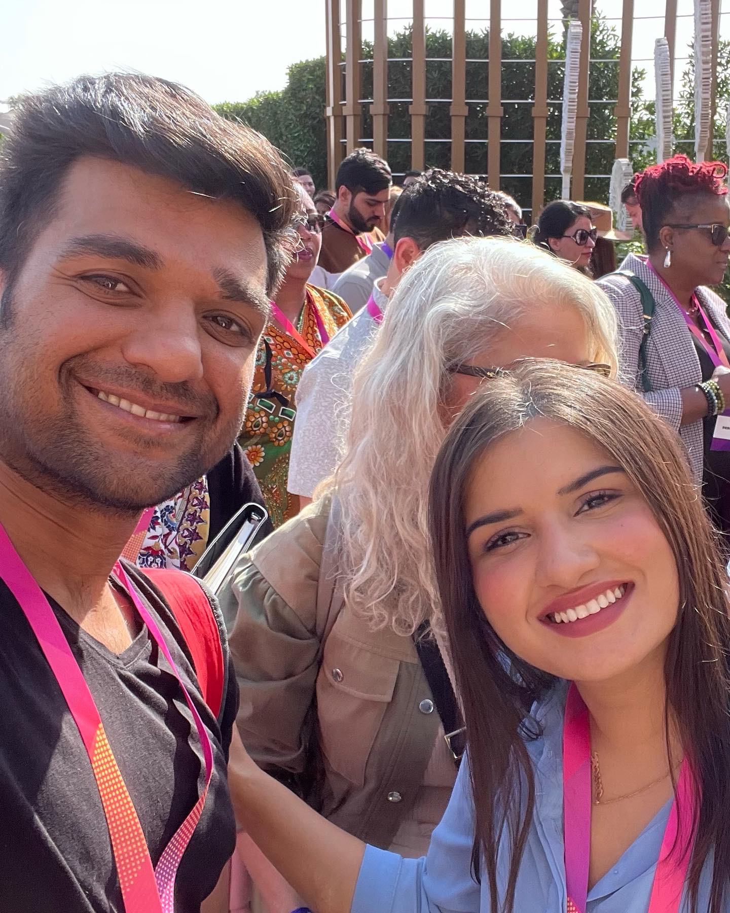 Dr. Aravind Padmaraju with fellow attendees