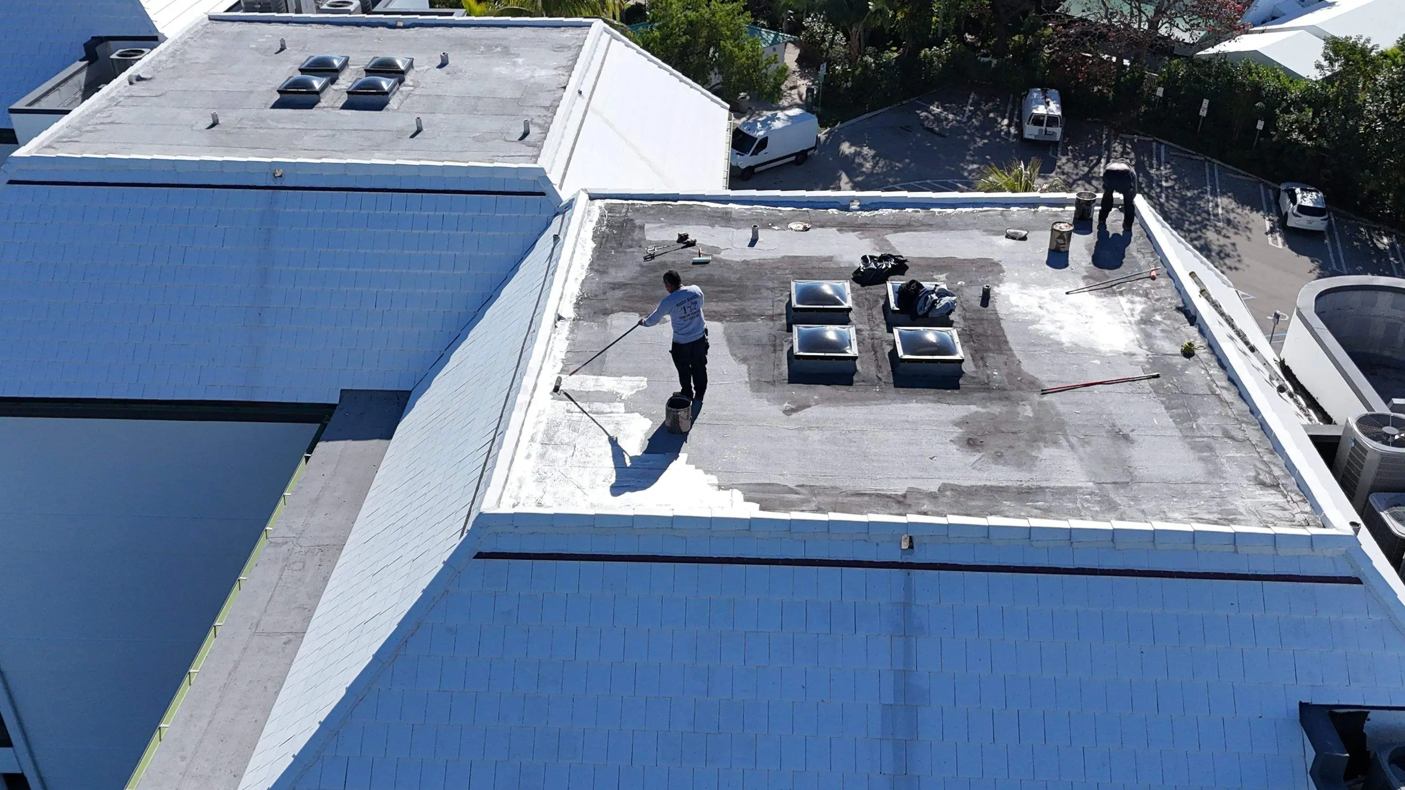 Flat roof repair by Aastro Roofing in Broward and Palm Beach County FL