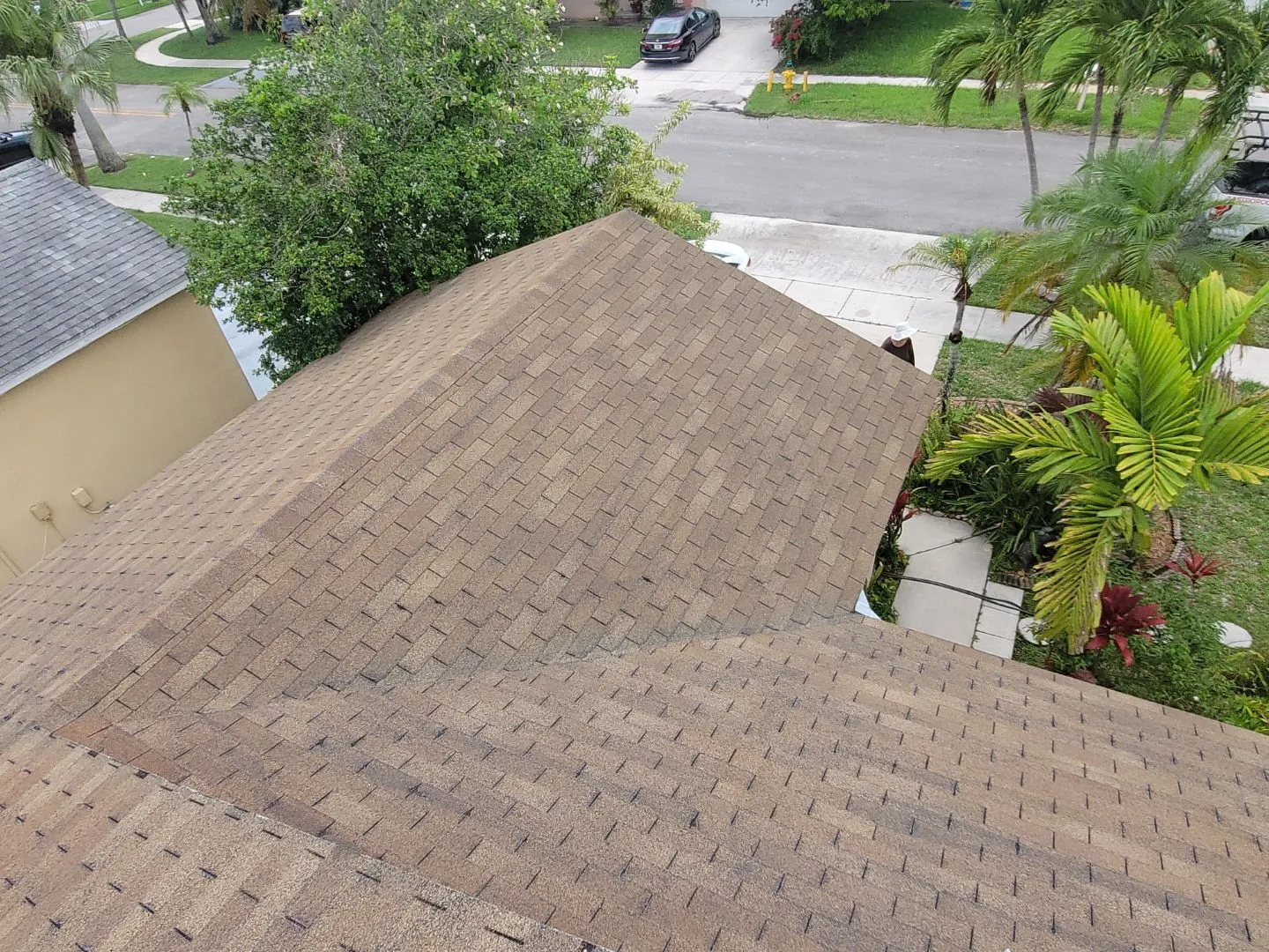 Shingle roof repair by Aastro Roofing in South Florida