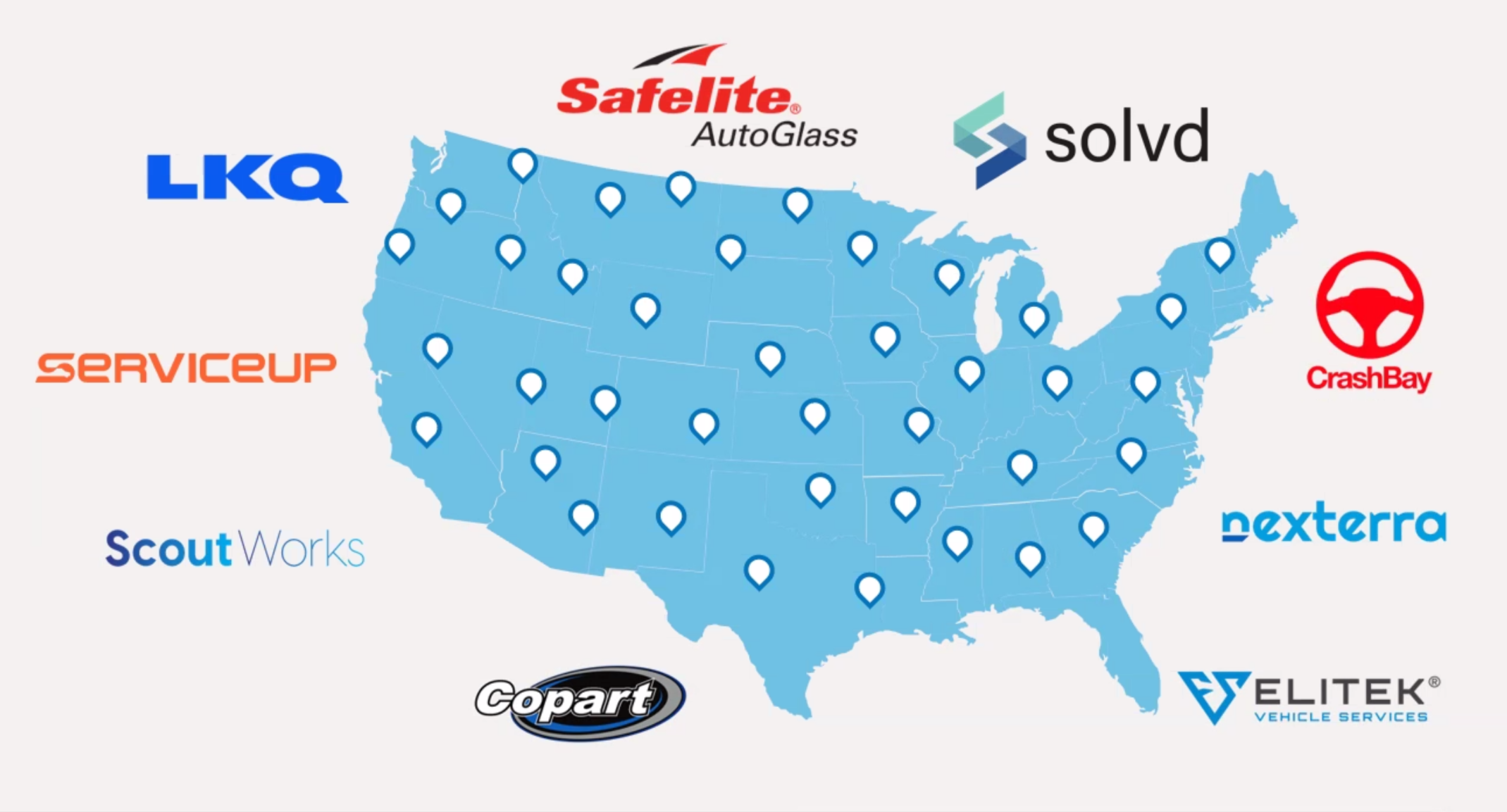 Nationwide Trusted Repair Network Map