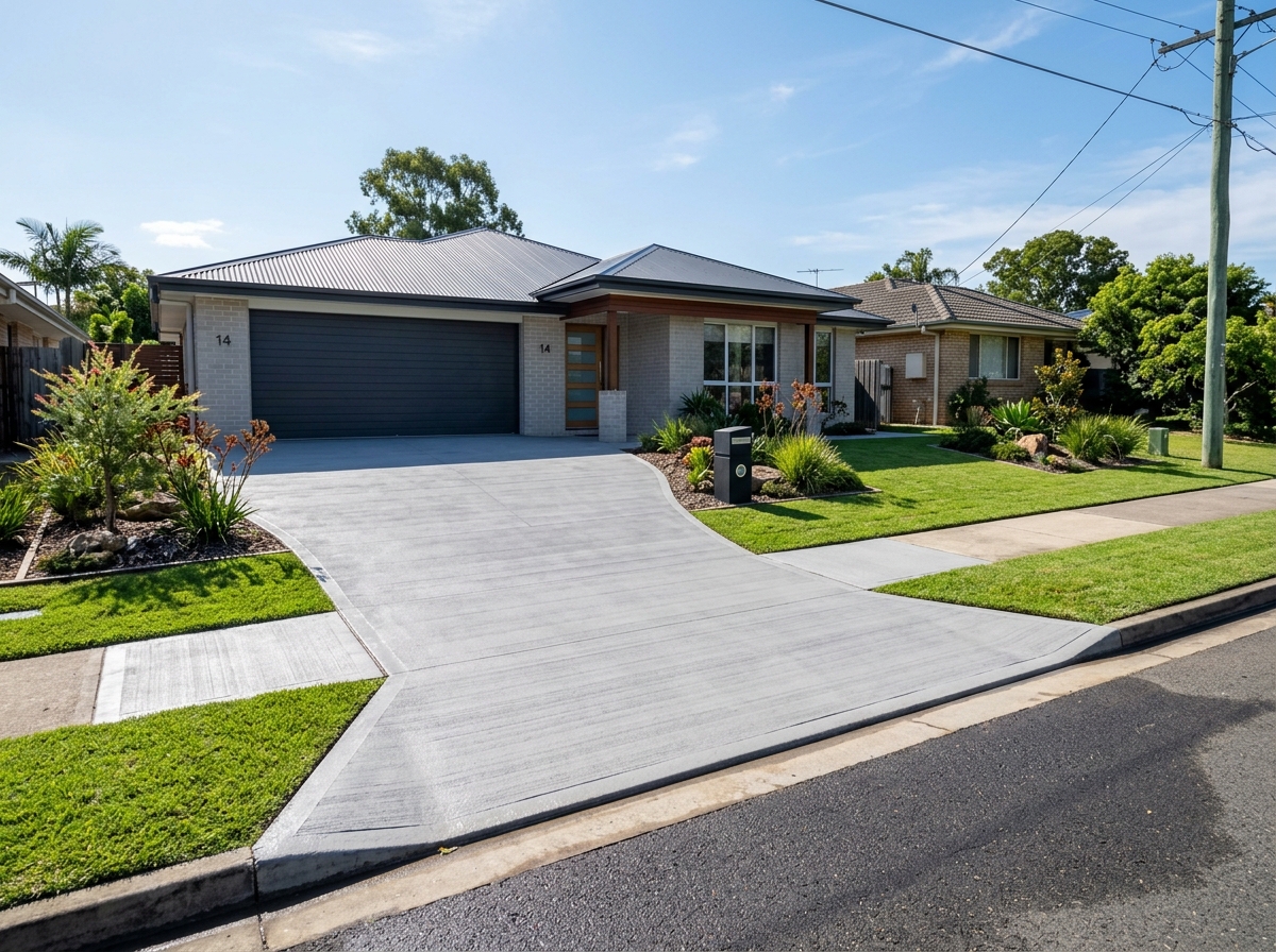 Concrete driveway