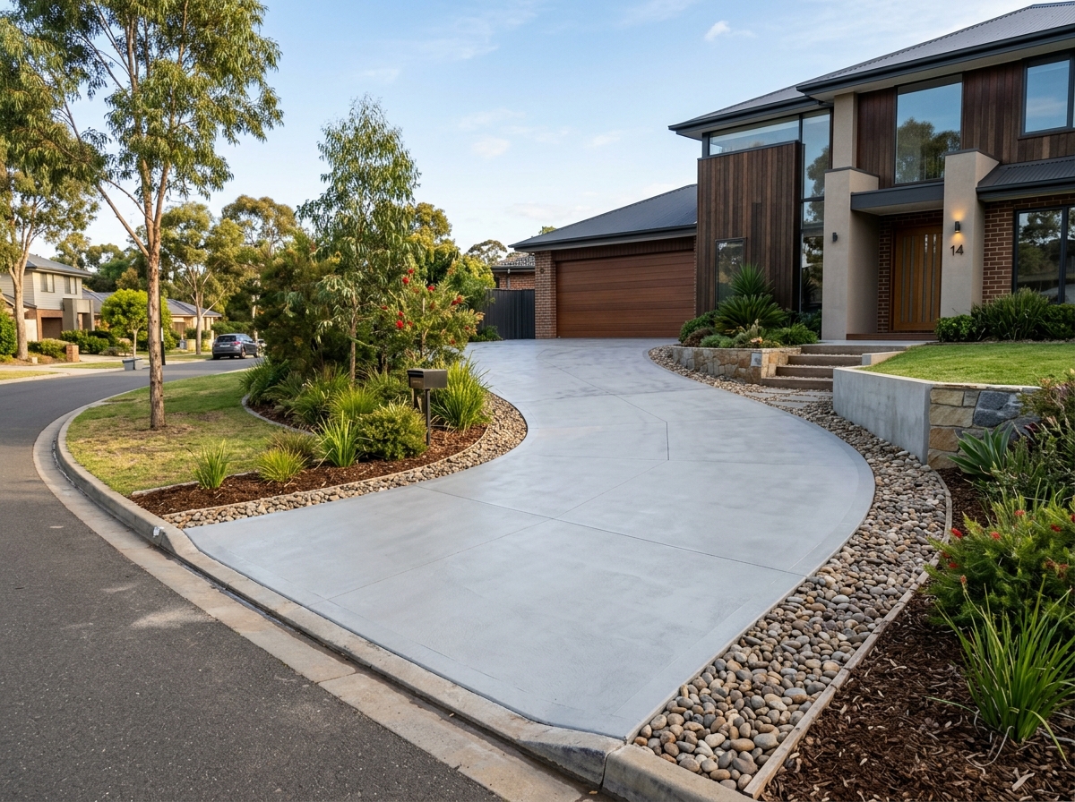 Residential concreting driveway