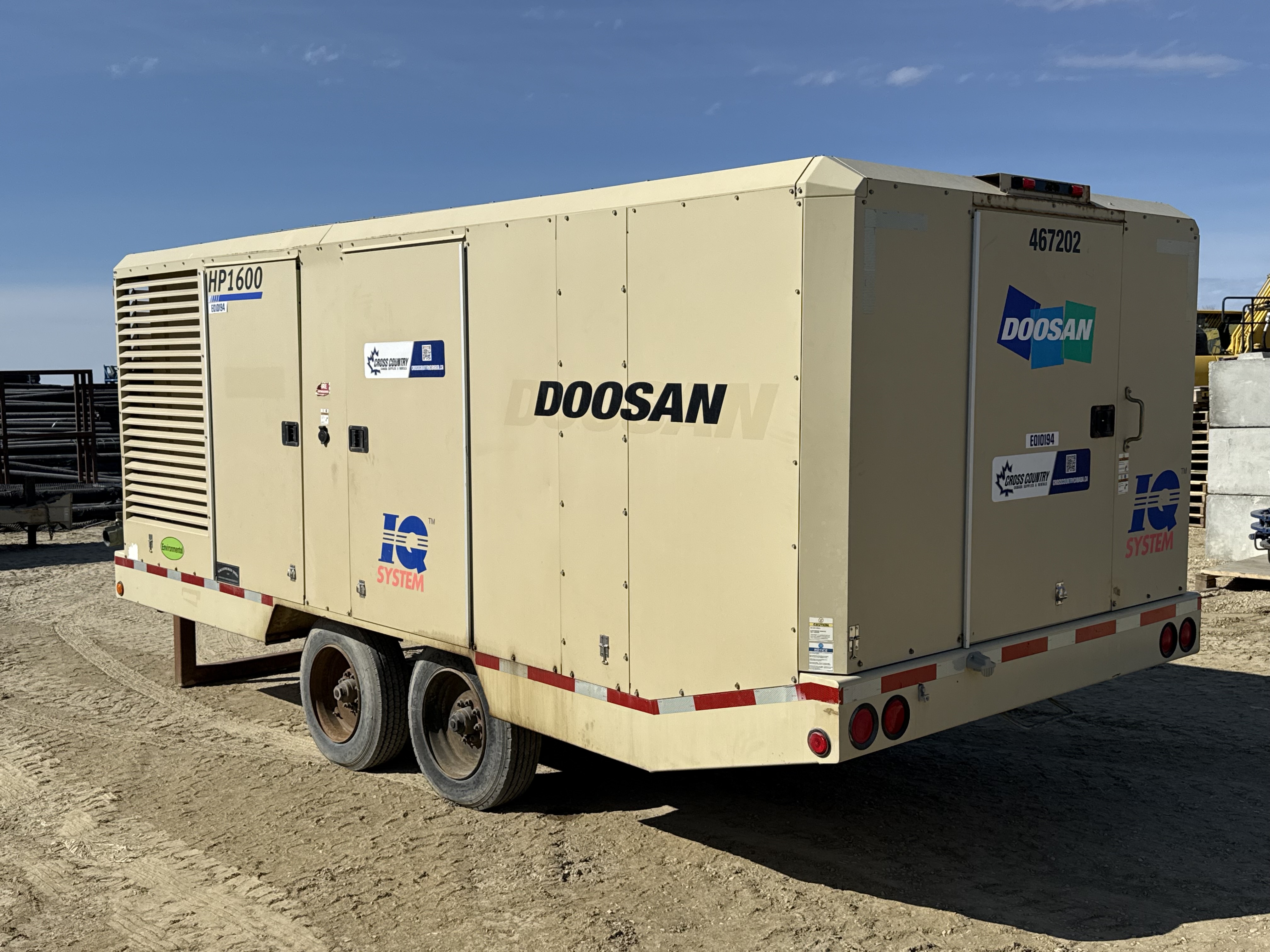 2014 Doosan HP1600 Portable Air Compressor - Image 4