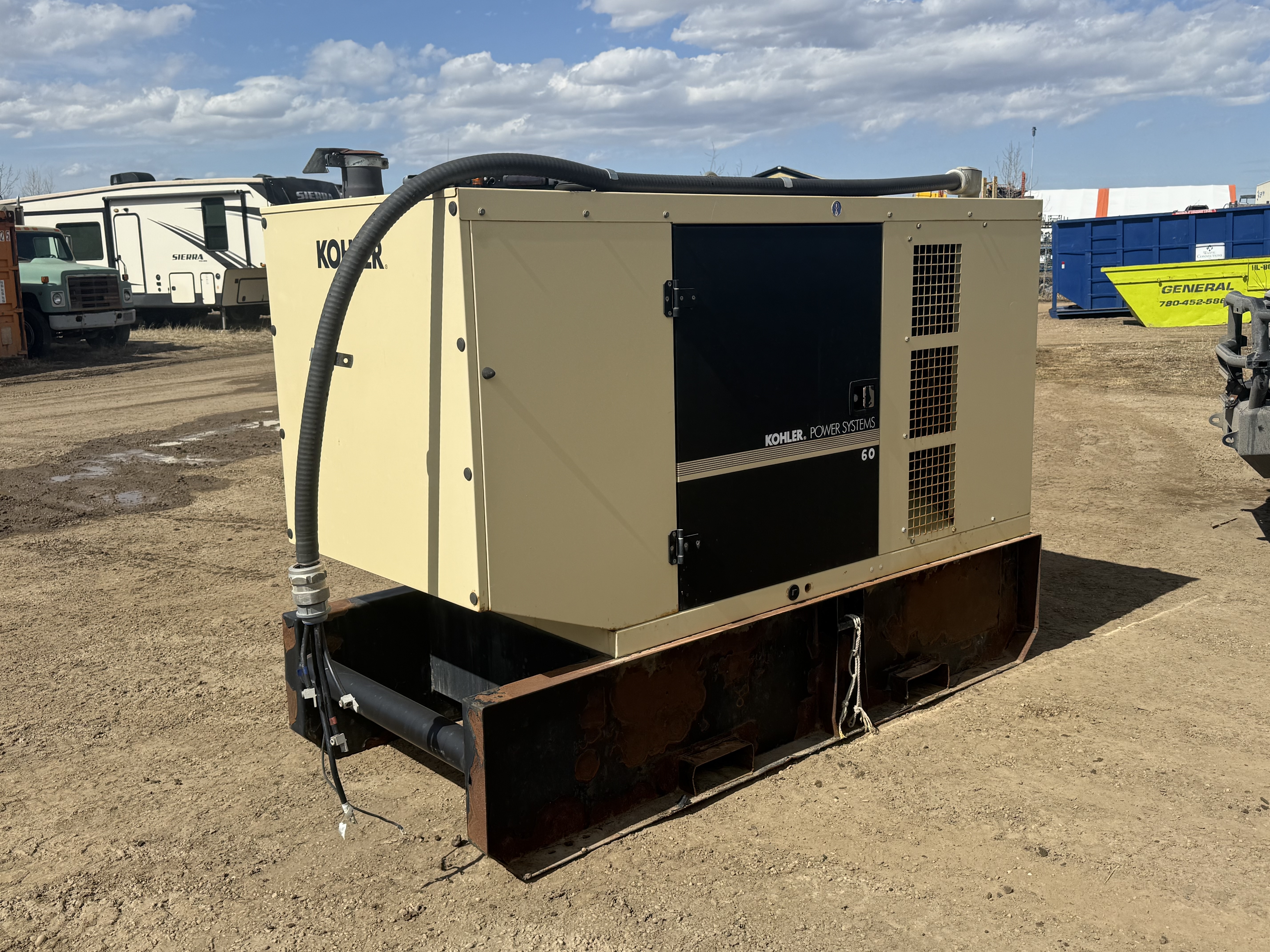 Skid Mounted Kohler 60 kW Genset, JD 4045H Engine - Image 1