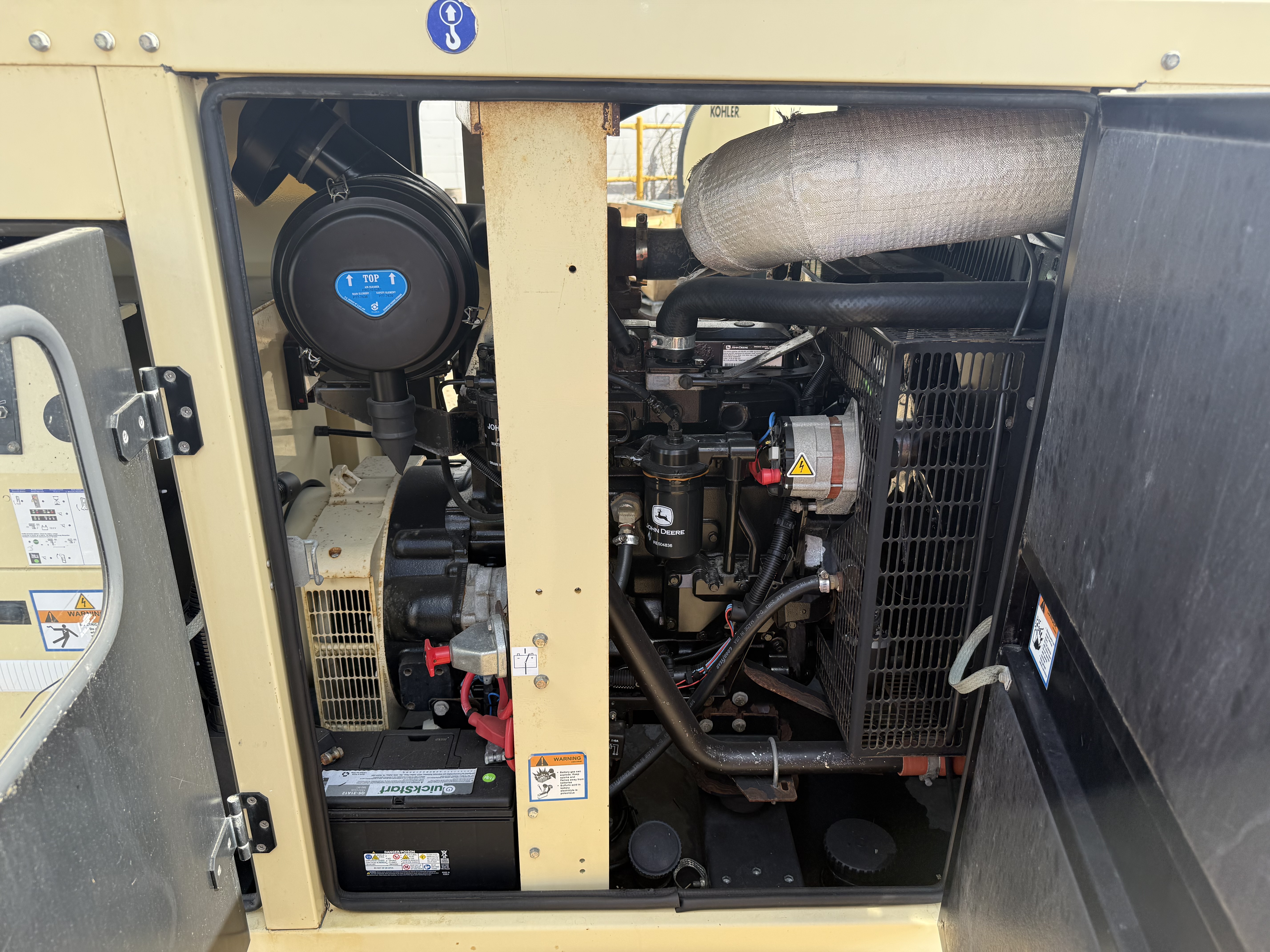 Skid Mounted Kohler 60 kW Genset, JD 4045H Engine - Image 7