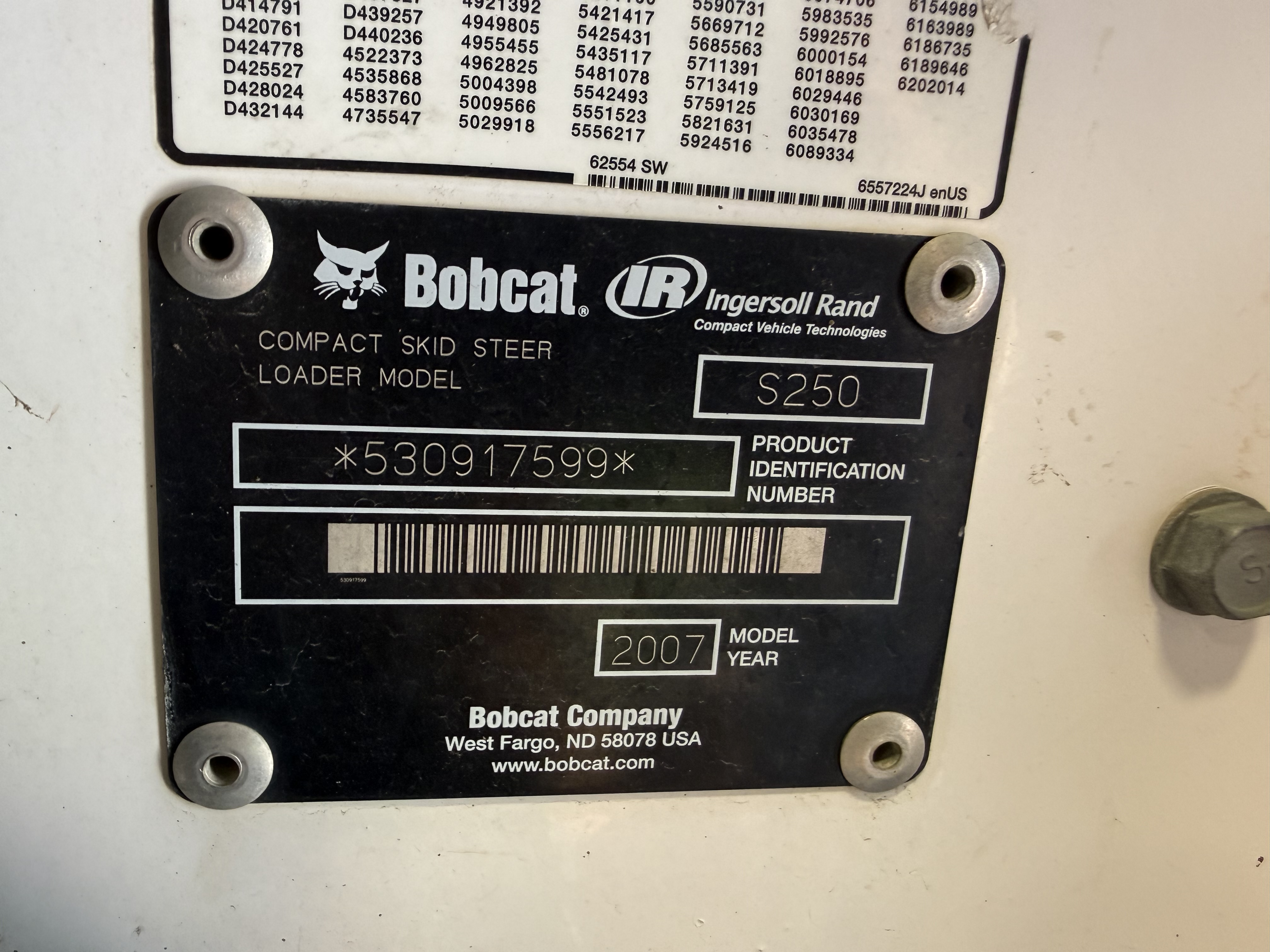 2007 Bobcat S250 Skid Steer Loader - Image 37