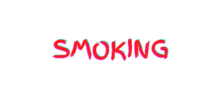 Red and Pink "Smoking" sign