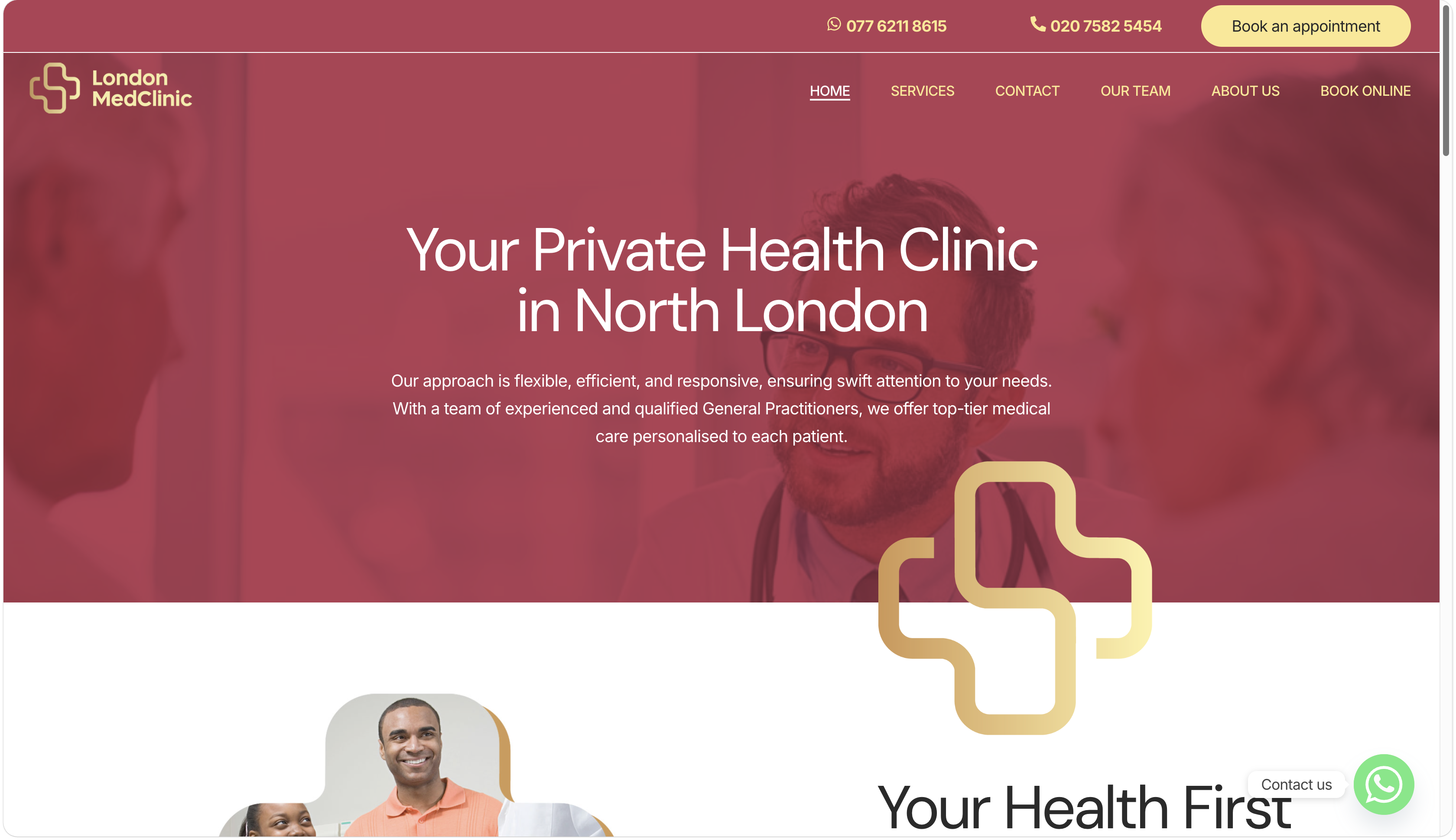 Medical Clinic Hero Section