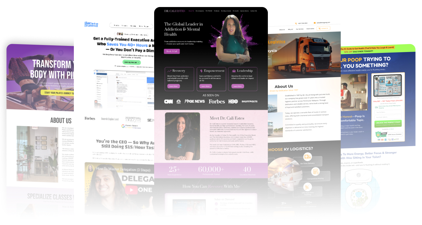 Funnel, landing page