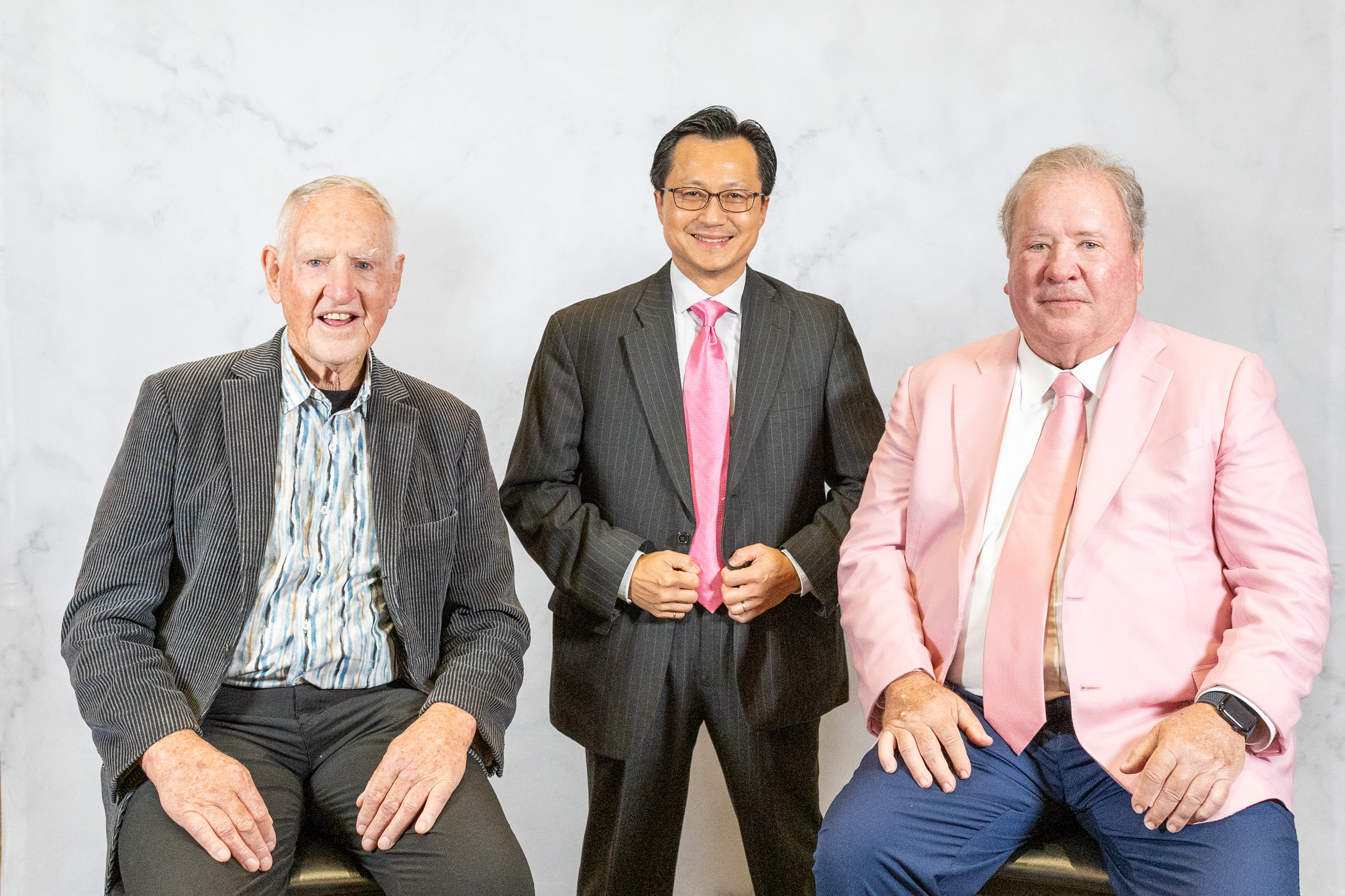 Dennis Wong with Brian Smith and Tim Gannon