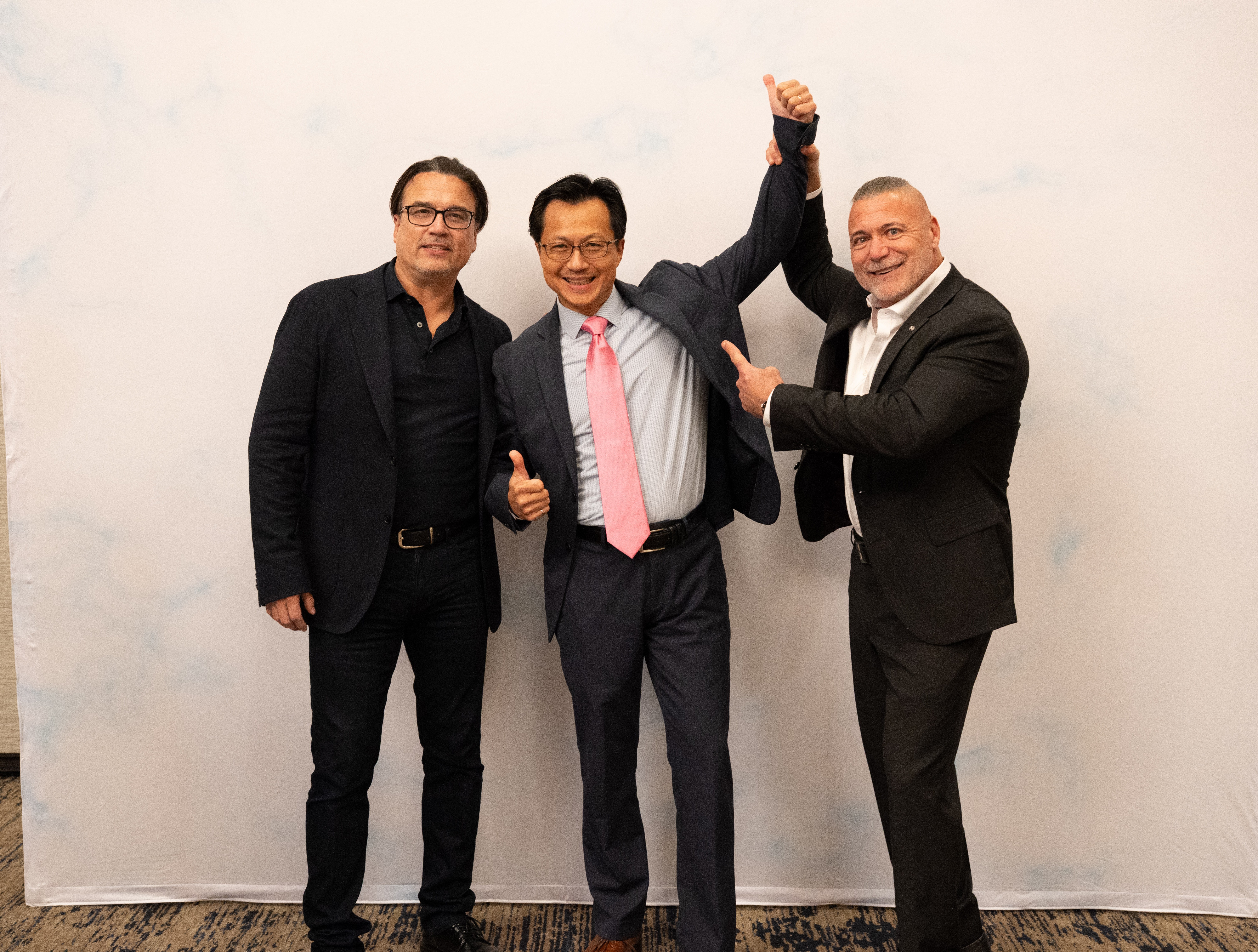Dennis Wong with Rich Galgano and Bobby DeLeon