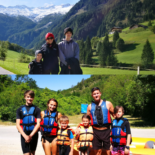 Lucinda Dawes travelling with her family