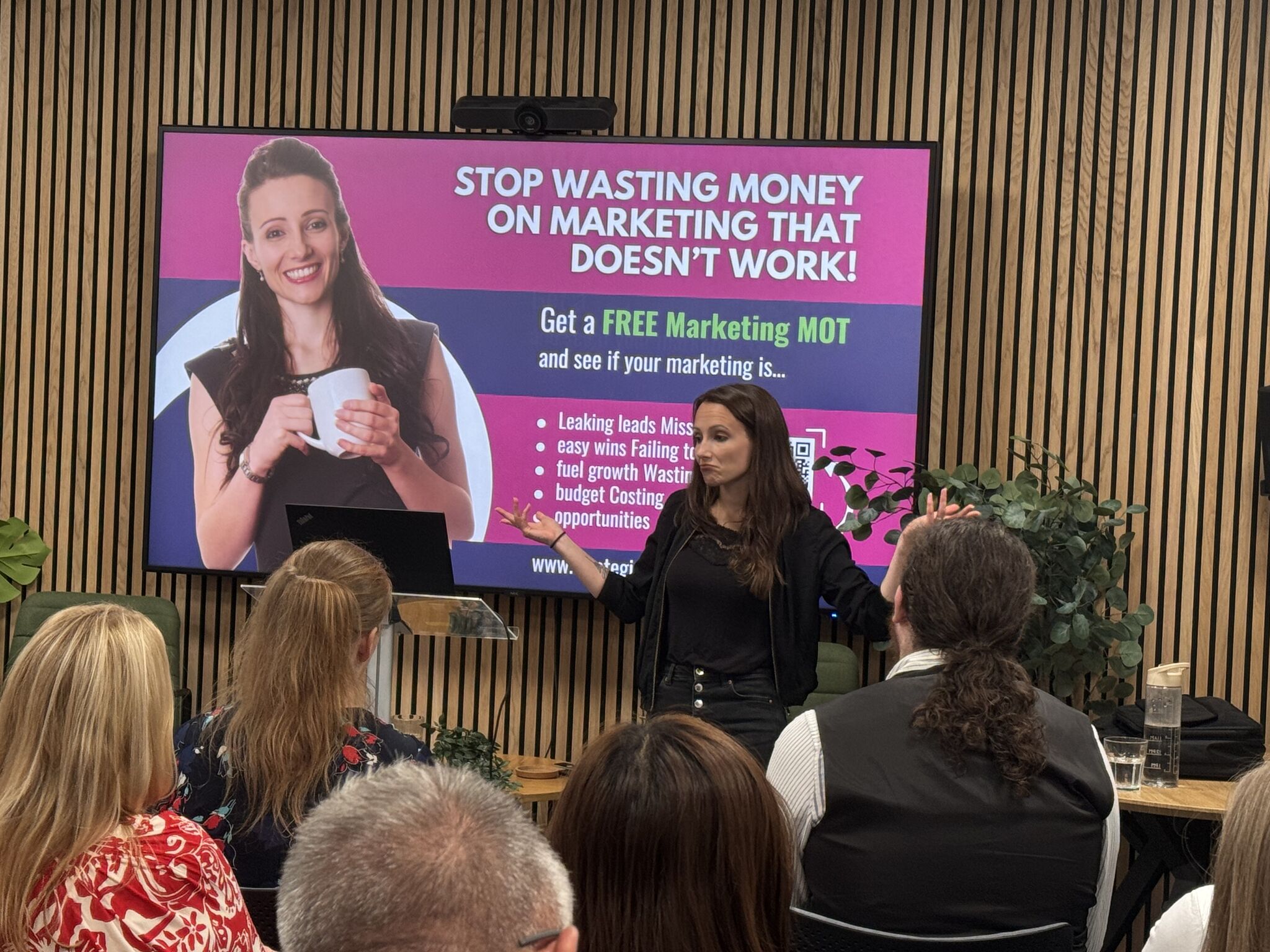 Lucinda Dawes speaking at an event