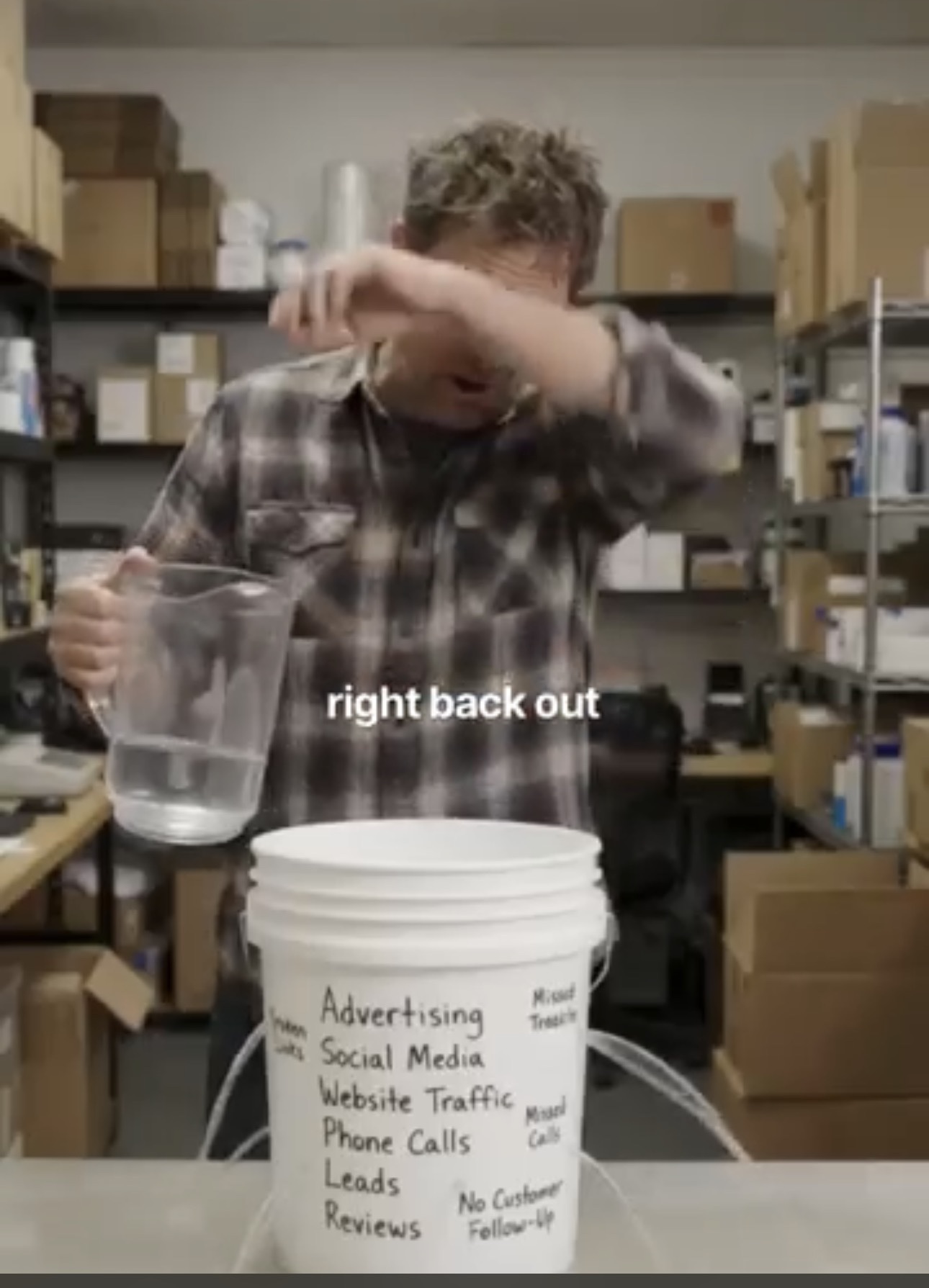 Leaks plugged in a business bucket