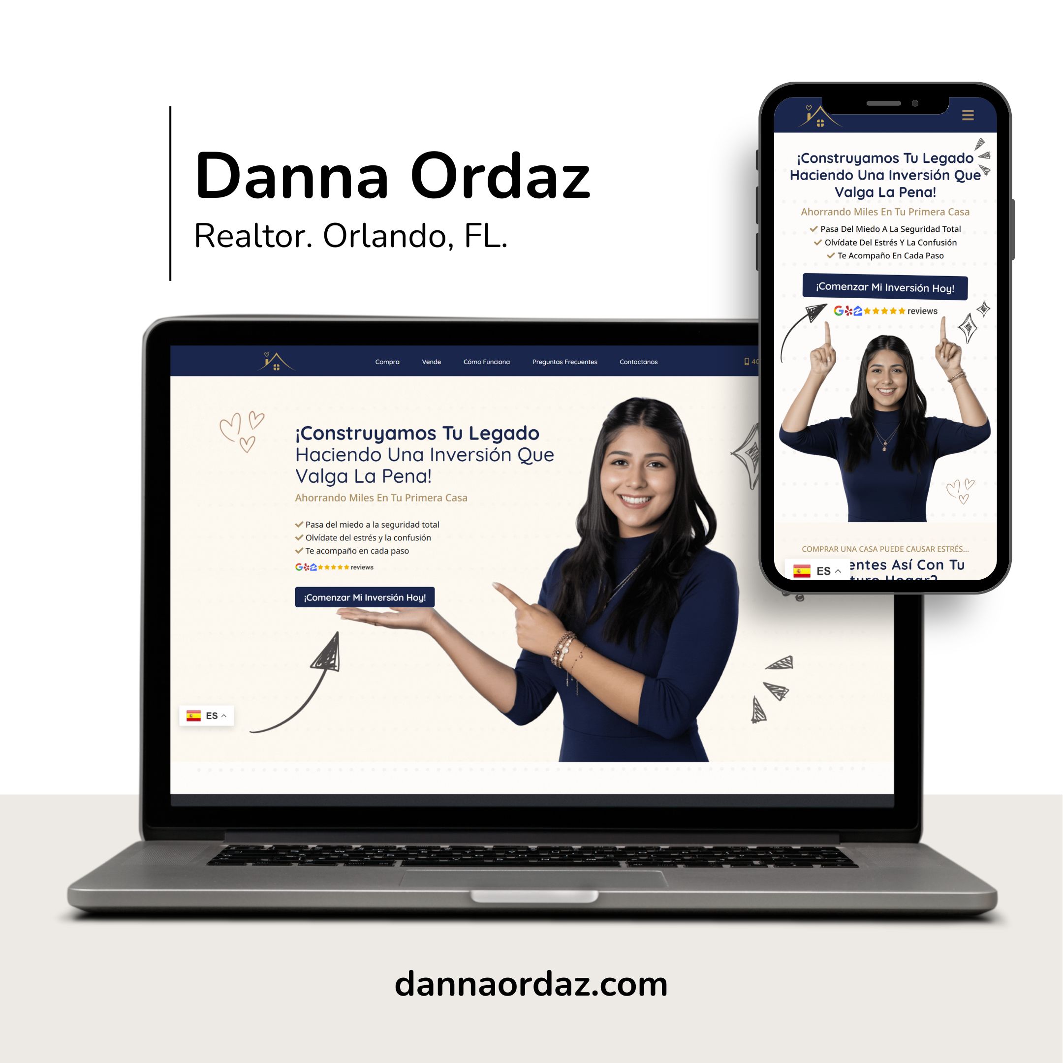 Danna Ordaz website mockup