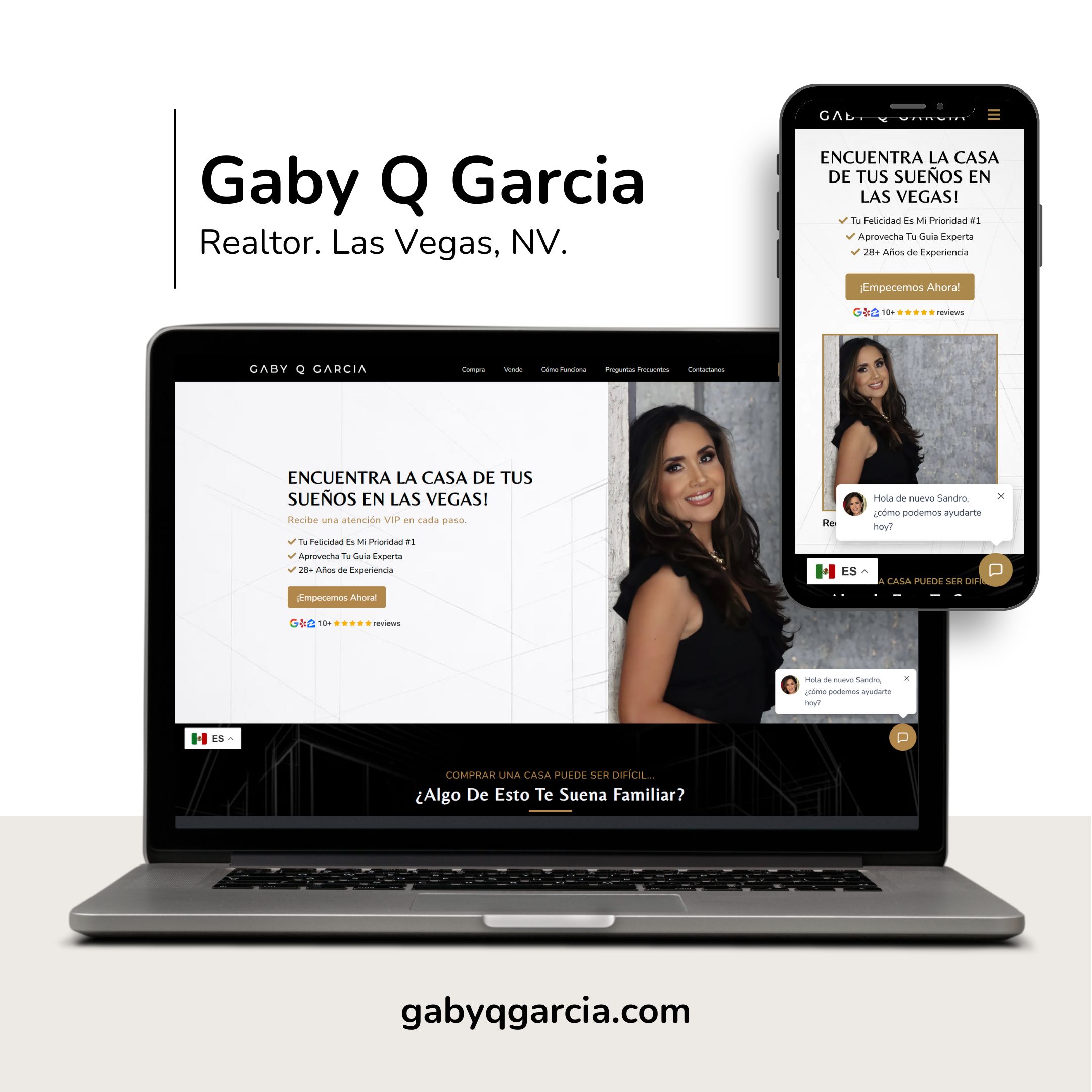 Gaby Garcia website mockup