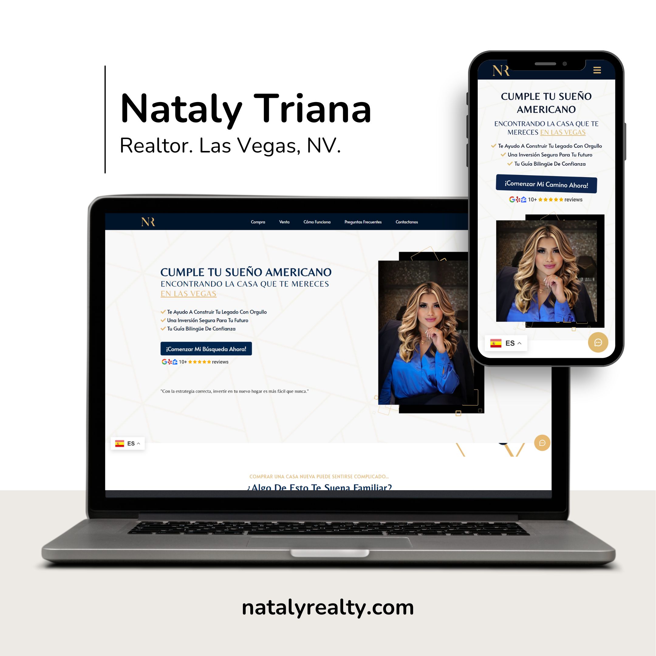 Nataly Realty website mockup