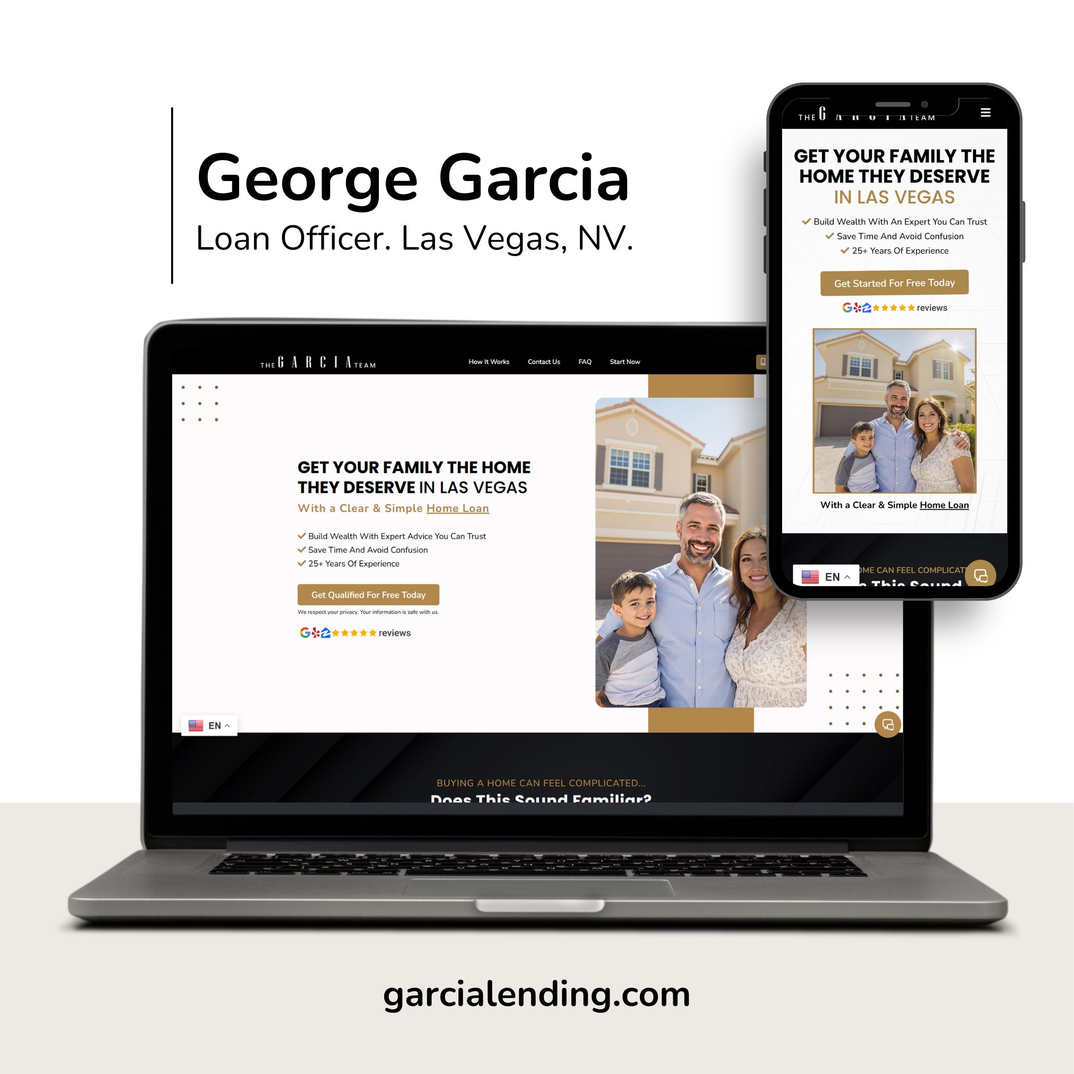 Garcia Lending website mockup