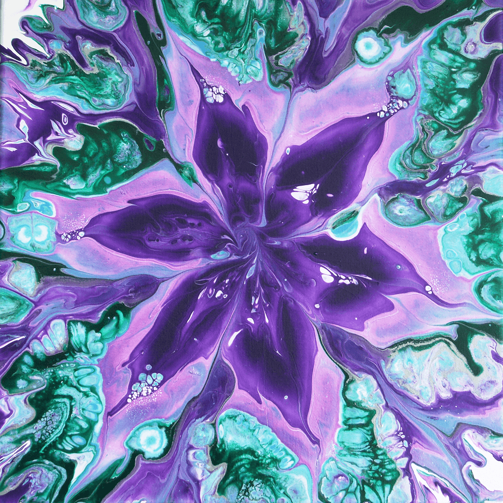 Purple Clematis — original artwork by Robbie