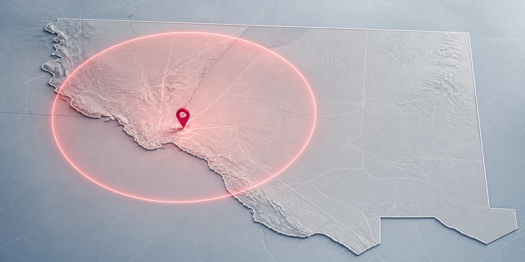 Map of the El Paso, Texas area served by Drive Flo Auto Group