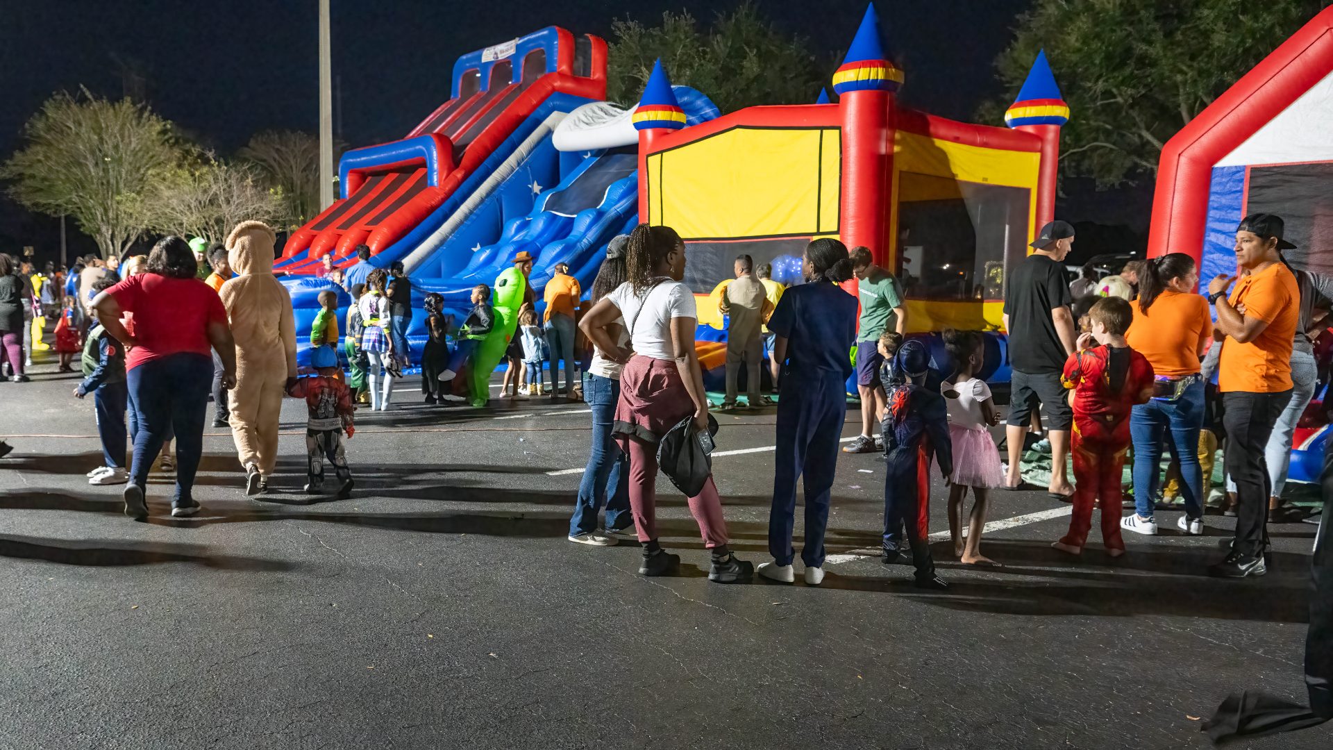 Families enjoying Harvest Fest