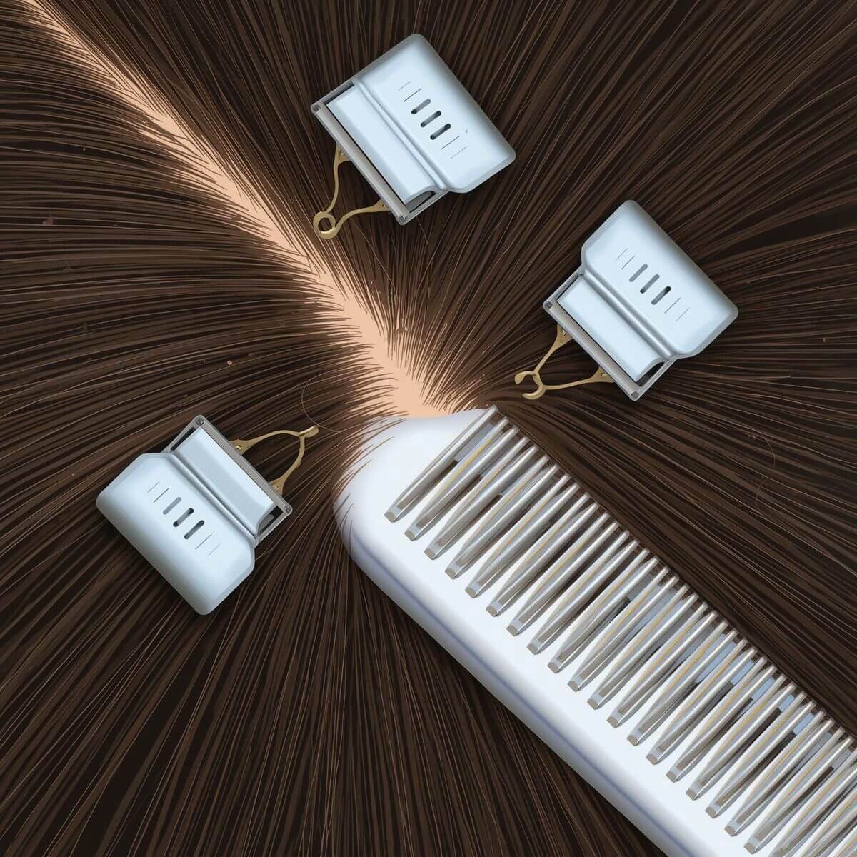 Professional lice treatment setup with tools for safe in-home lice removal