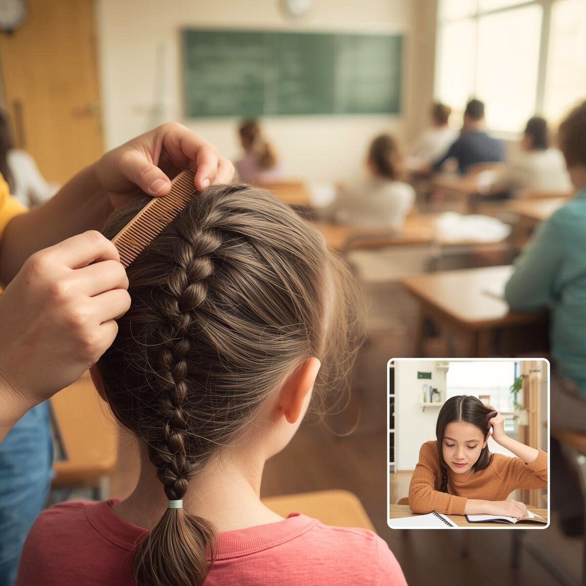 Do not share hats or hairbrushes to prevent lice transmission