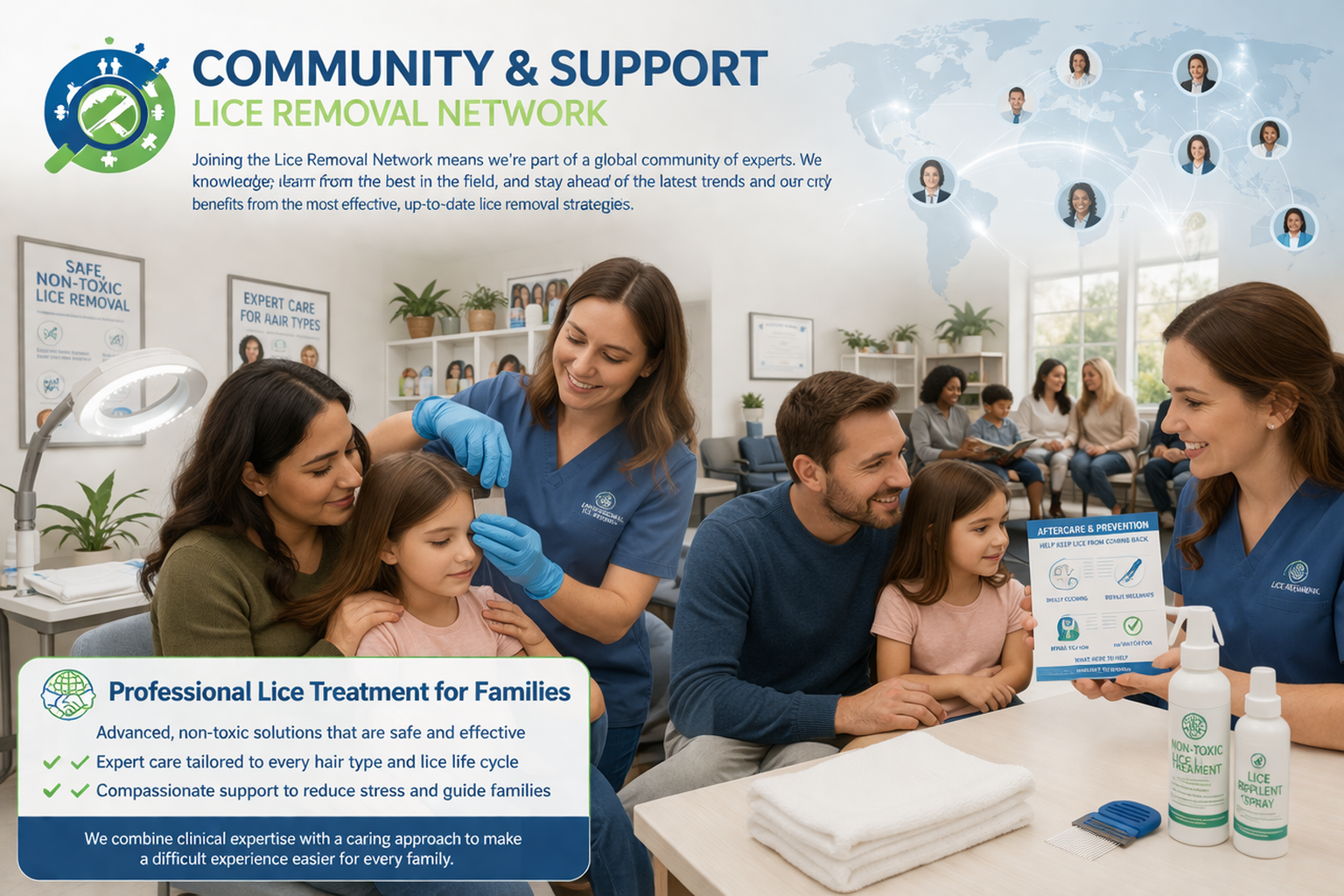 Community support for lice treatment