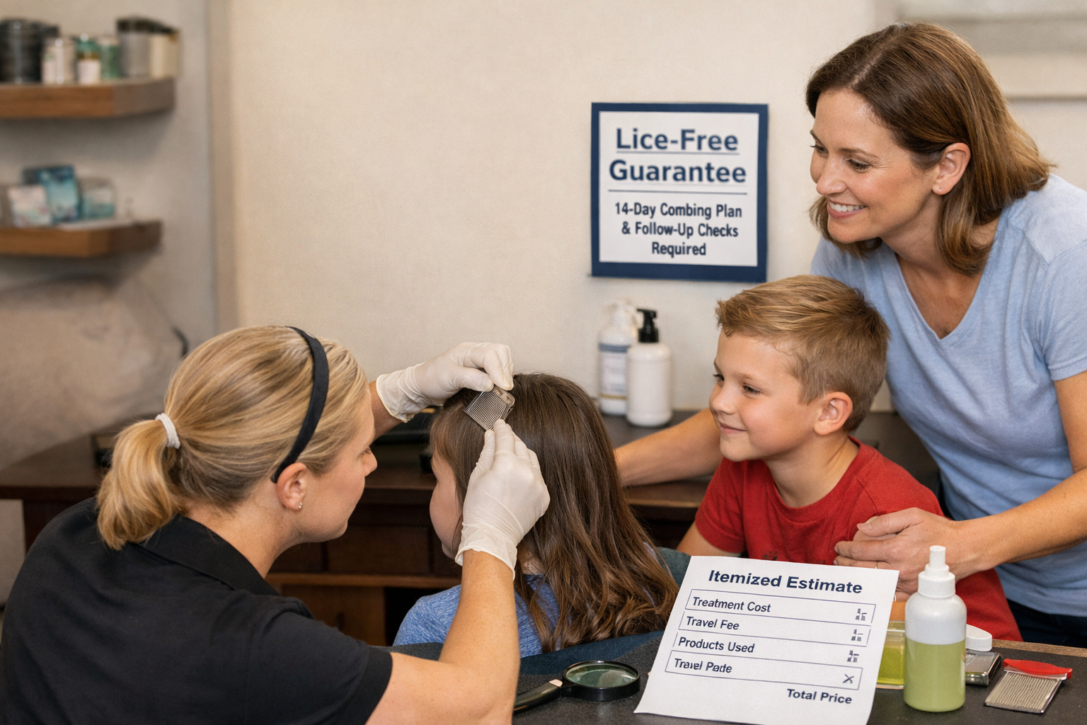 Lice removal consultation at home