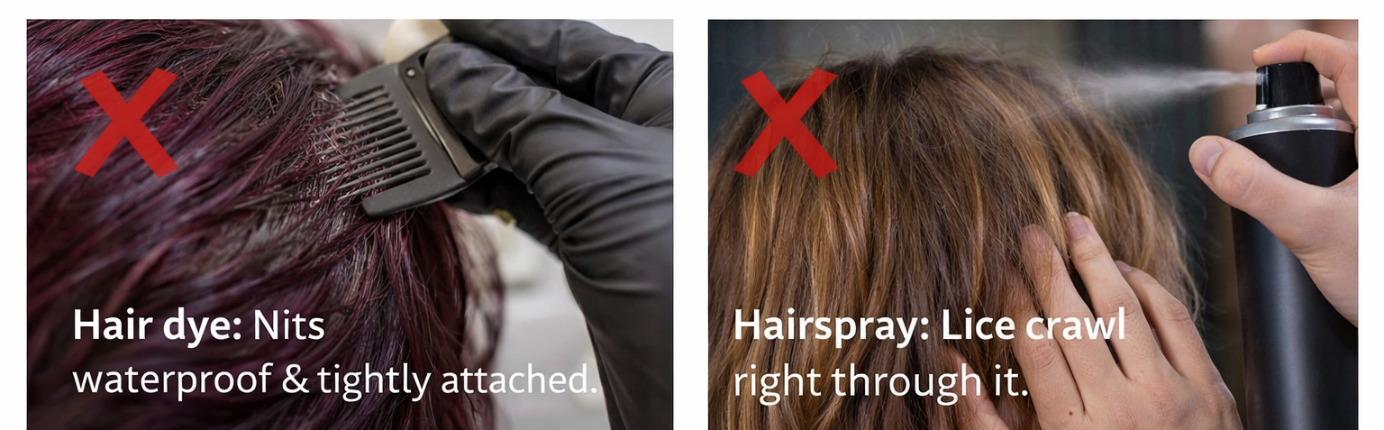 Ineffective lice treatments in action