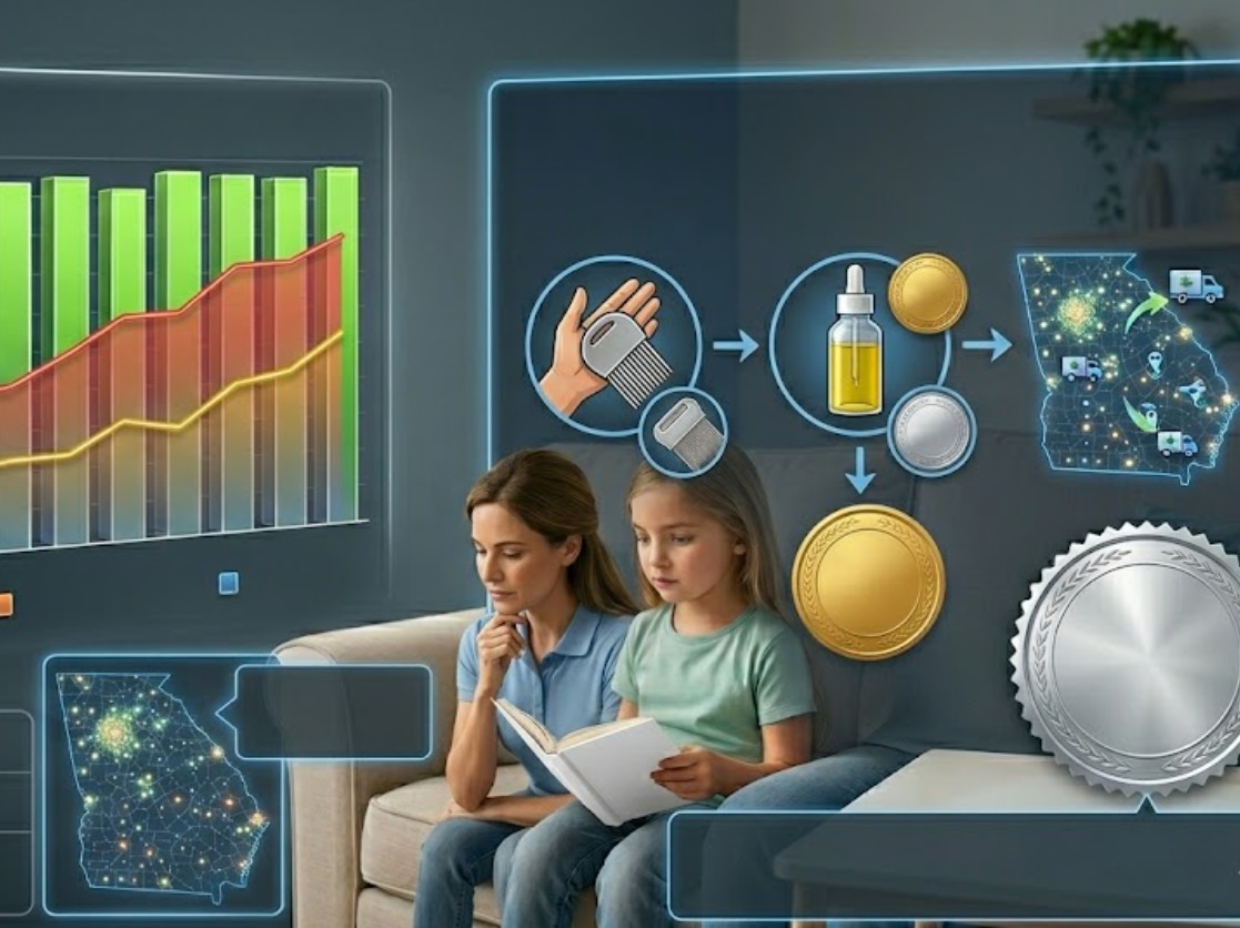 From a treatment efficacy standpoint, a decade of mobile case data from Lice Happens GA points From a treatment efficacy standpoint, a decade of mobile case data from Lice Happens GA points