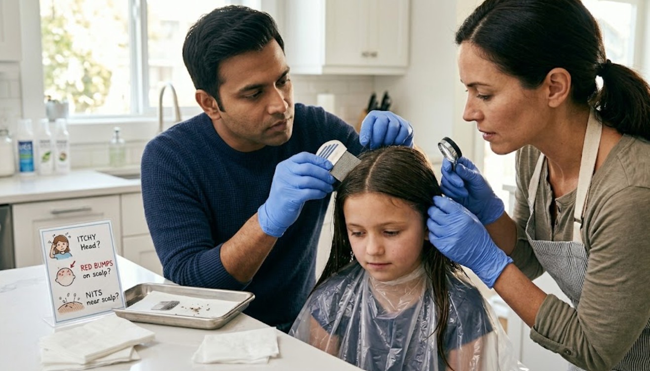 Parents should closely monitor their children for several common symptoms of lice infestation Parents should closely monitor their children for several common symptoms of lice infestation