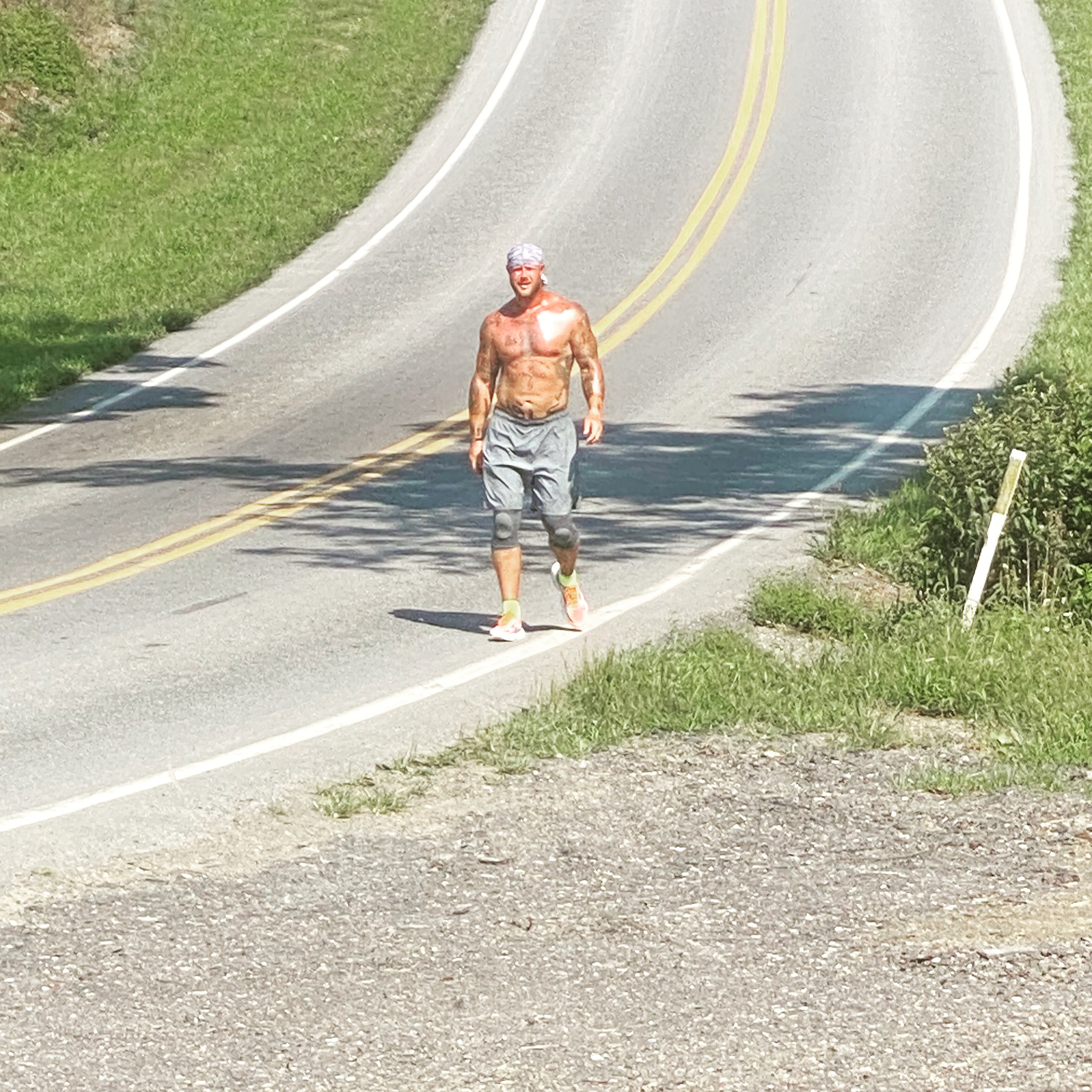 Jesse Johnson-Brower during his 487-mile 9/11 Memorial Walk
