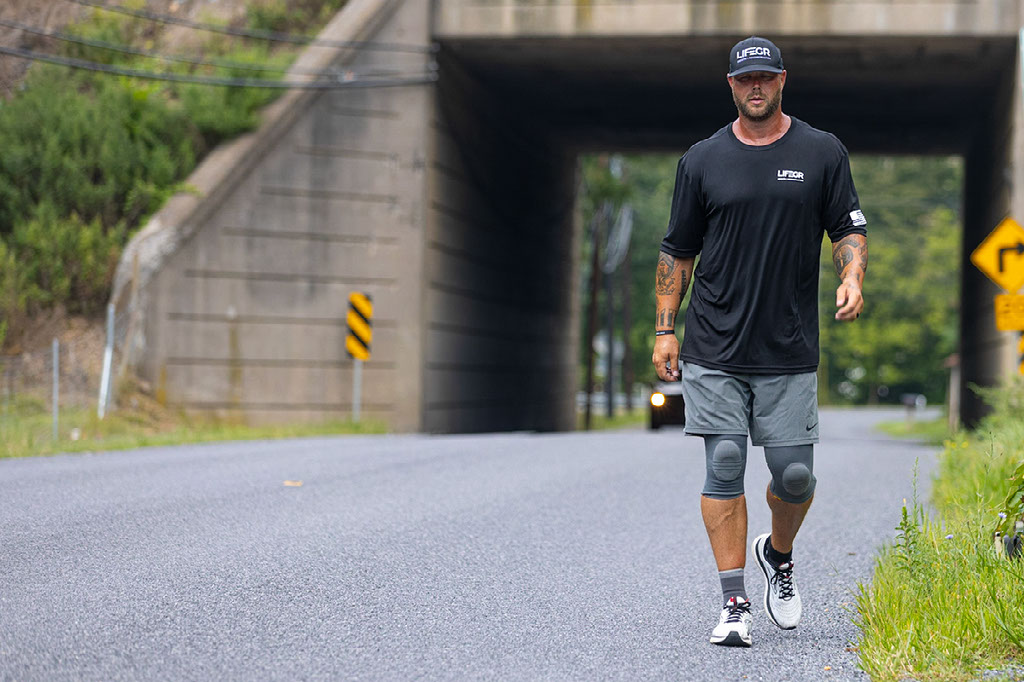 Jesse on his walk connecting the three national 9/11 memorials