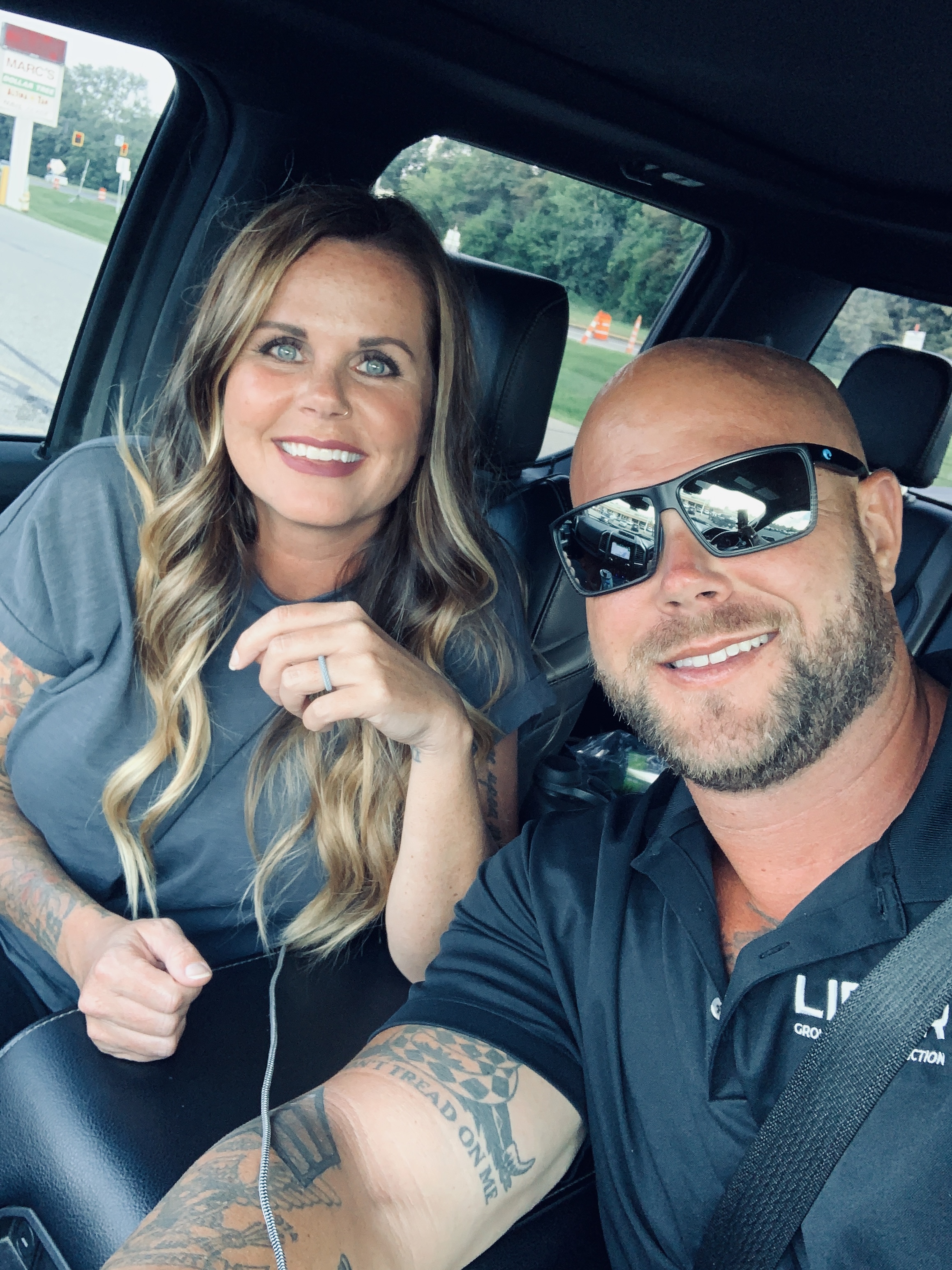 Jesse and Tara Johnson-Brower candid photo