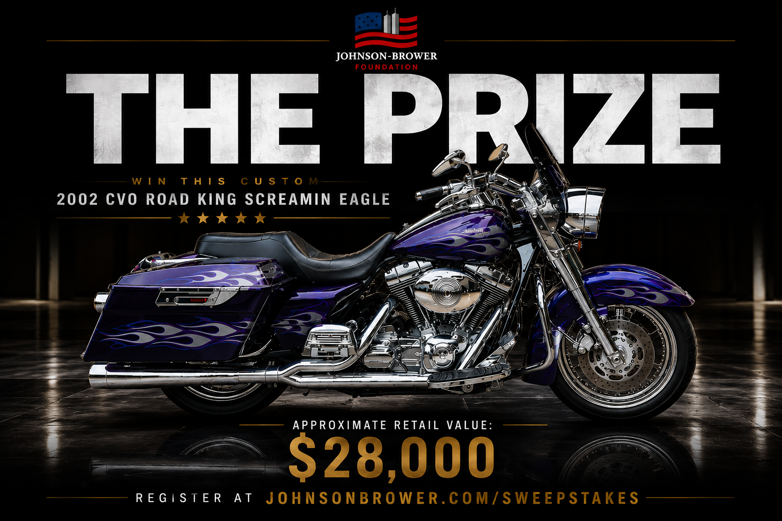 2002 Harley-Davidson CVO Road King Screamin Eagle Sweepstakes Motorcycle