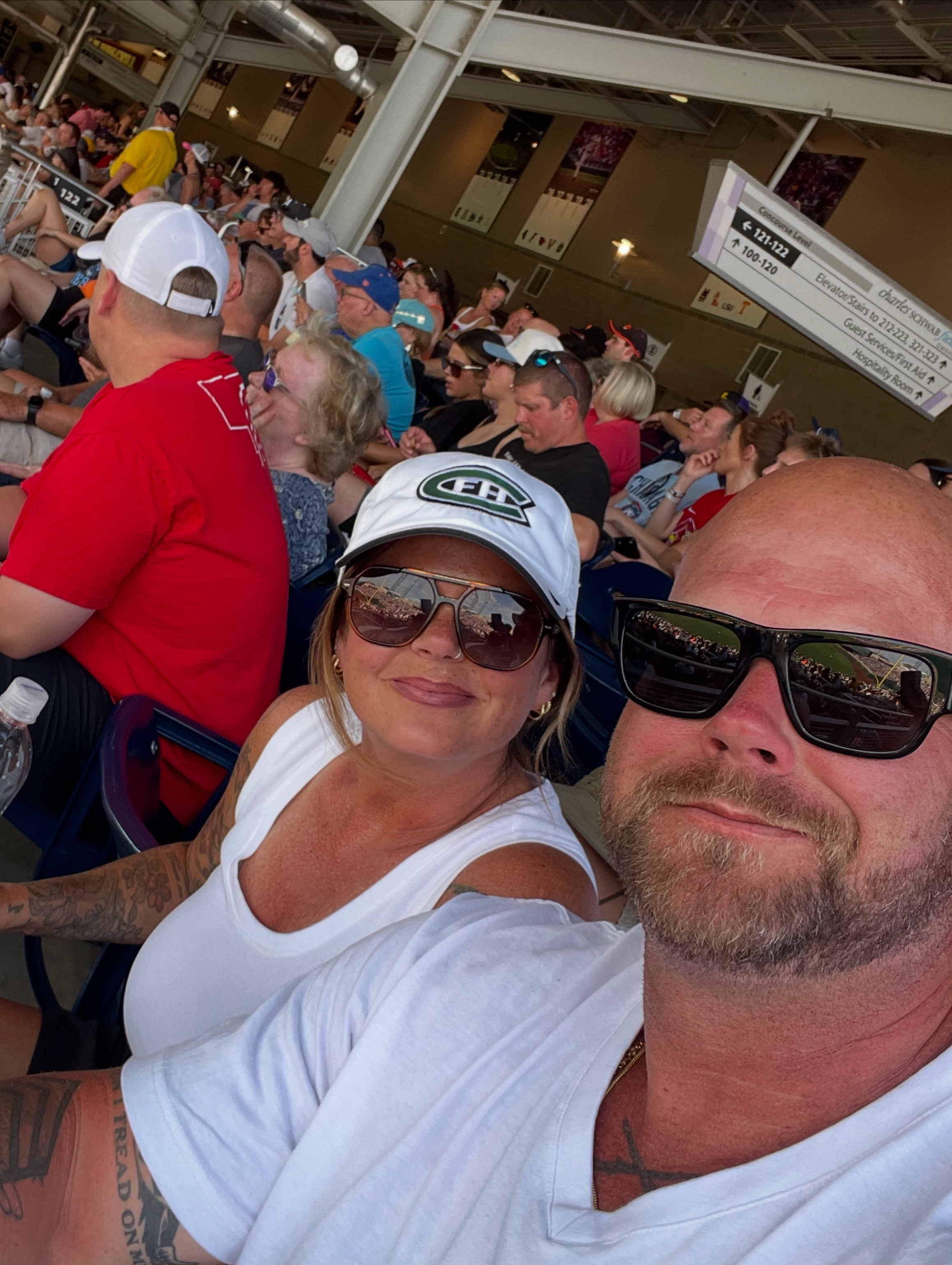 Jesse and his wife Tara at the 2025 College World Series