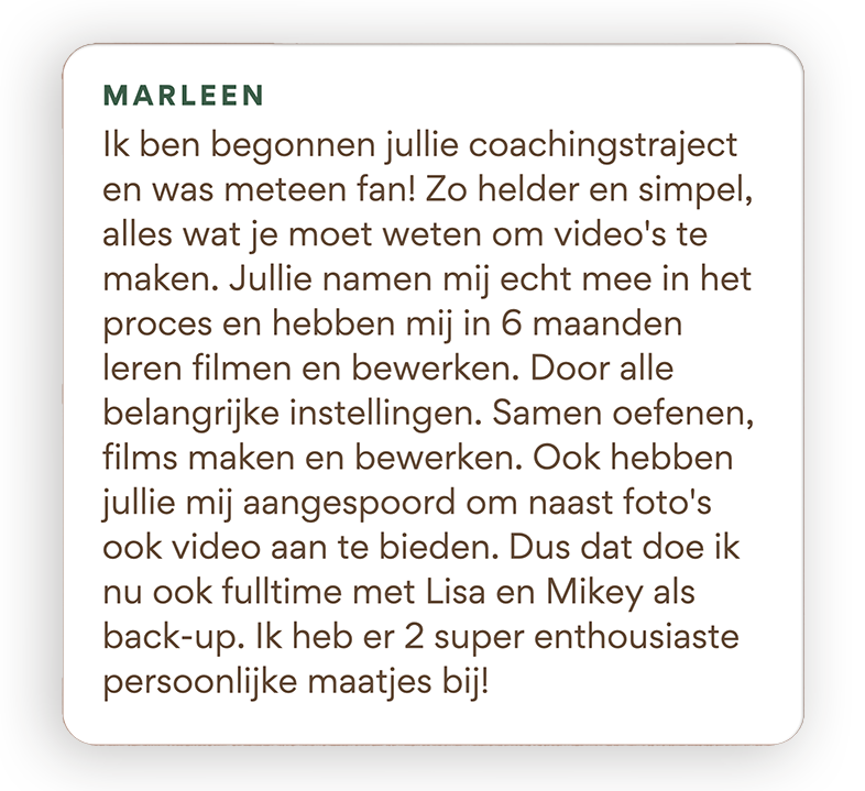 Video Coaching Review Marleen Schellekens