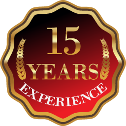 15+ years of experience badge for Black Diamond Drywall