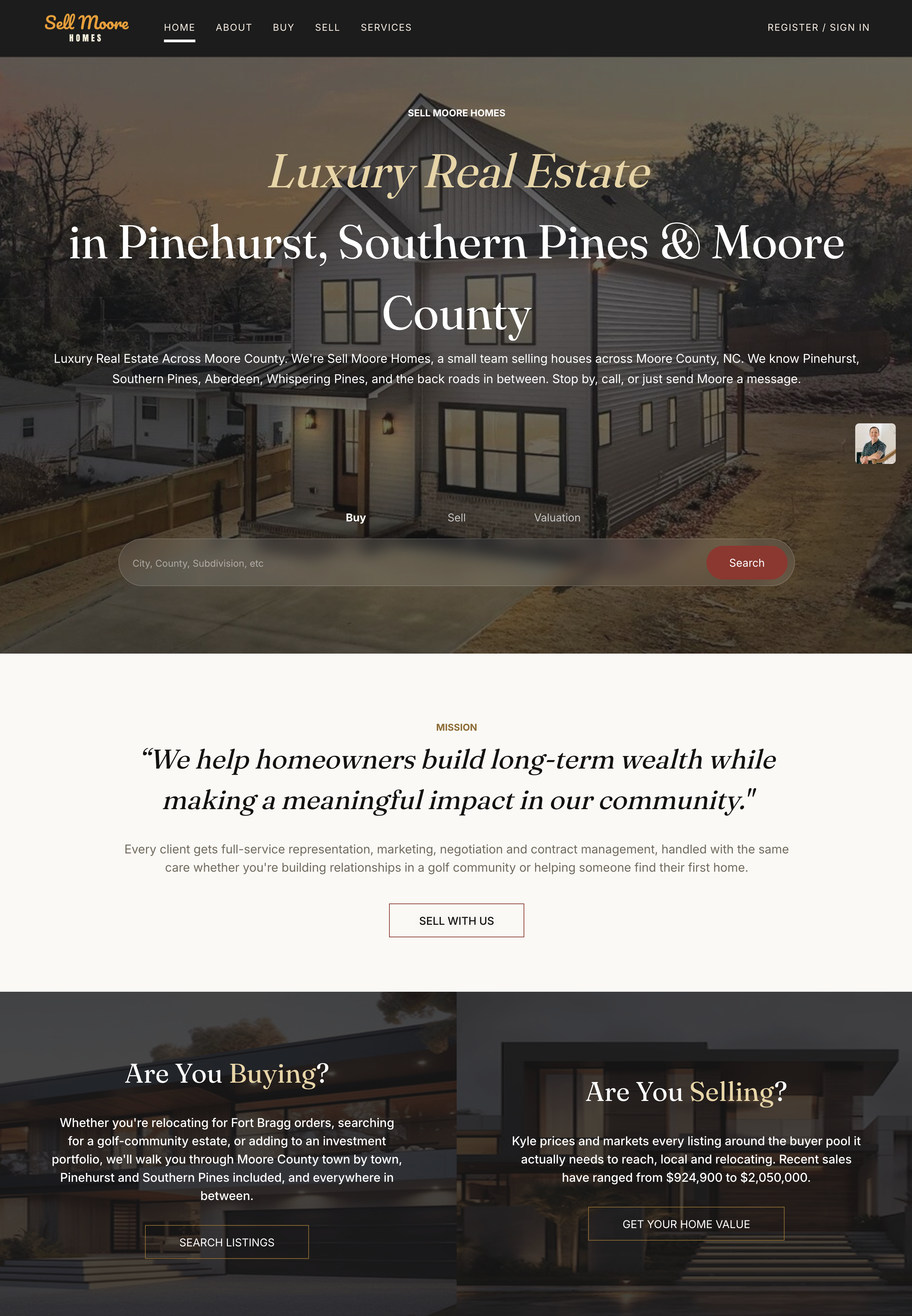 Realtor website build sample