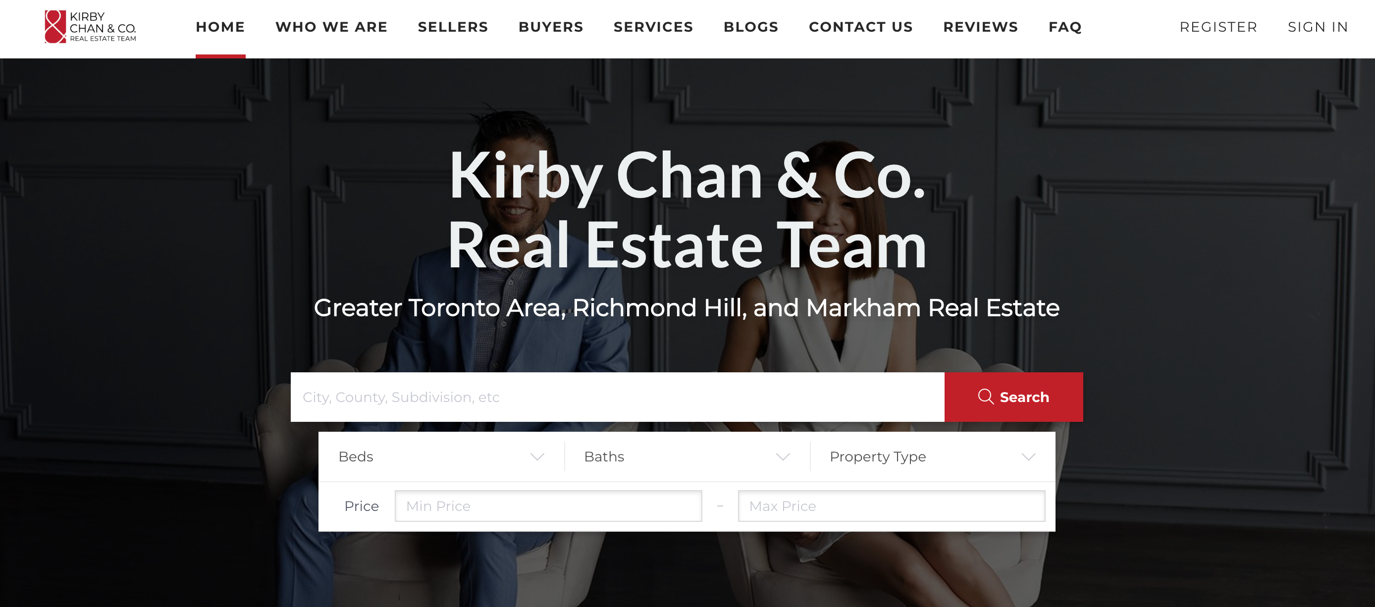 Realtor website build homepage